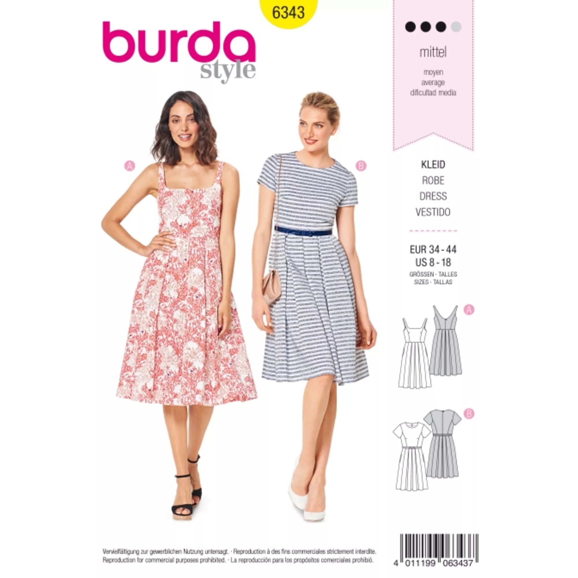 Burda Schnittmuster, Kleid