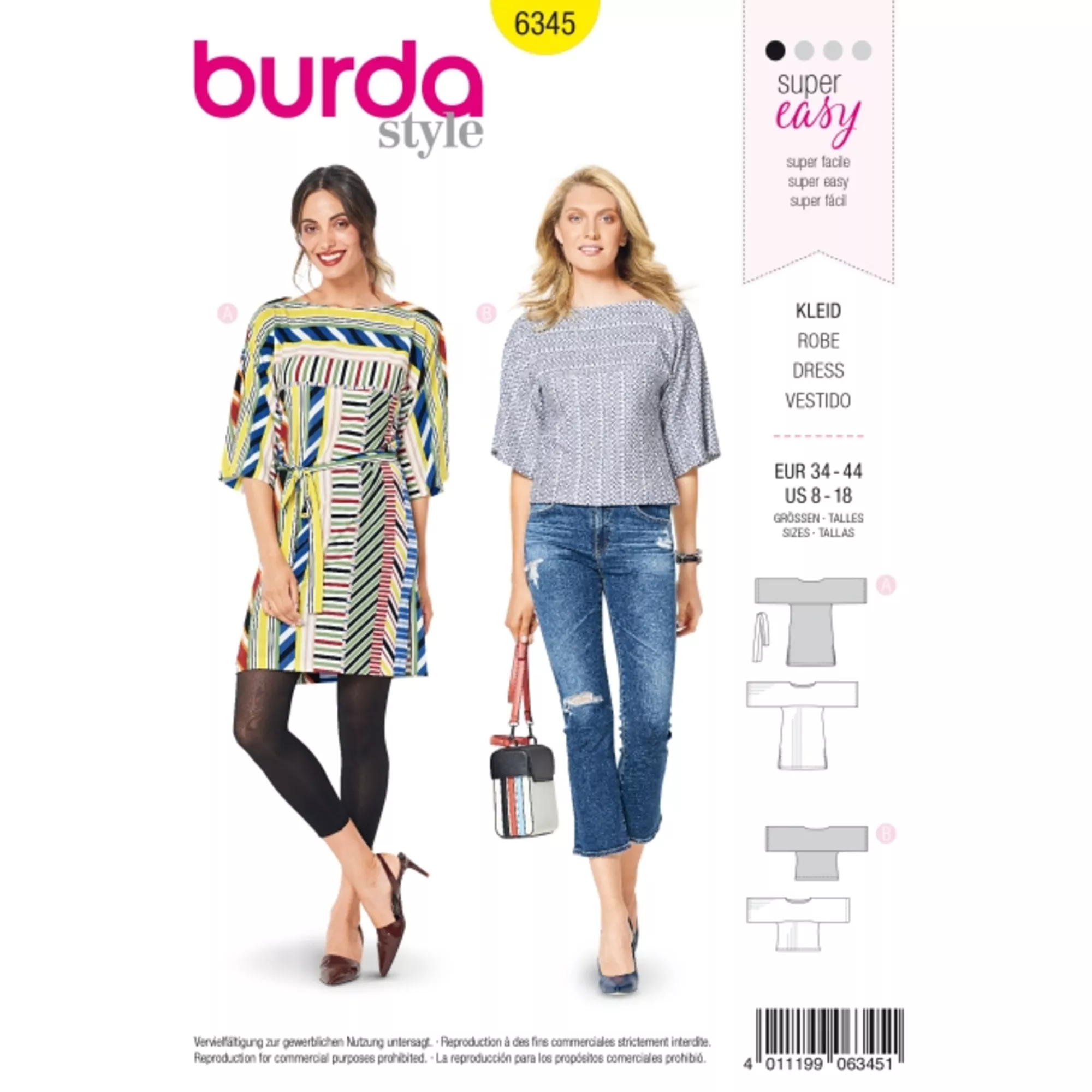 Burda Schnittmuster, Kleid