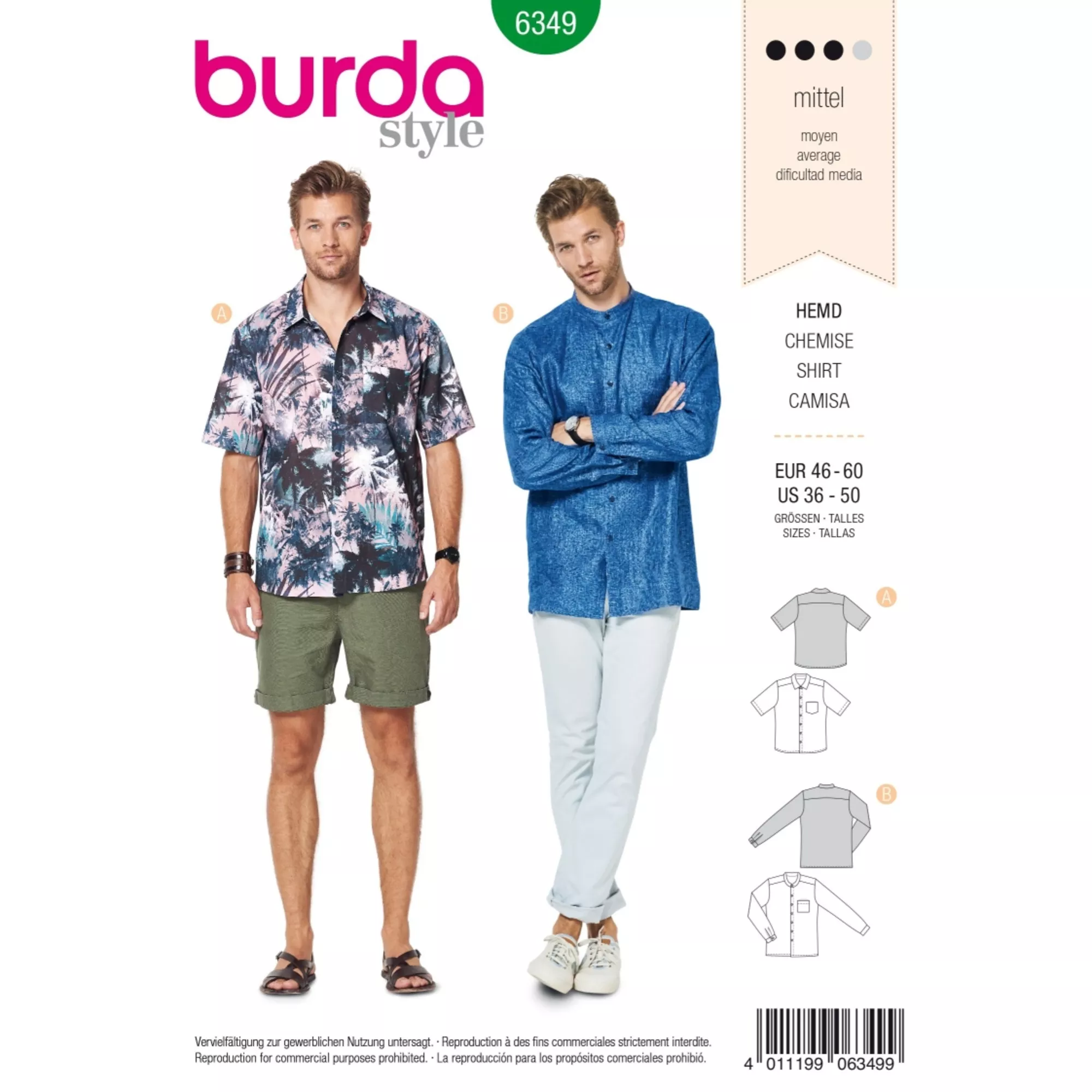 Burda Schnittmuster, Hemd