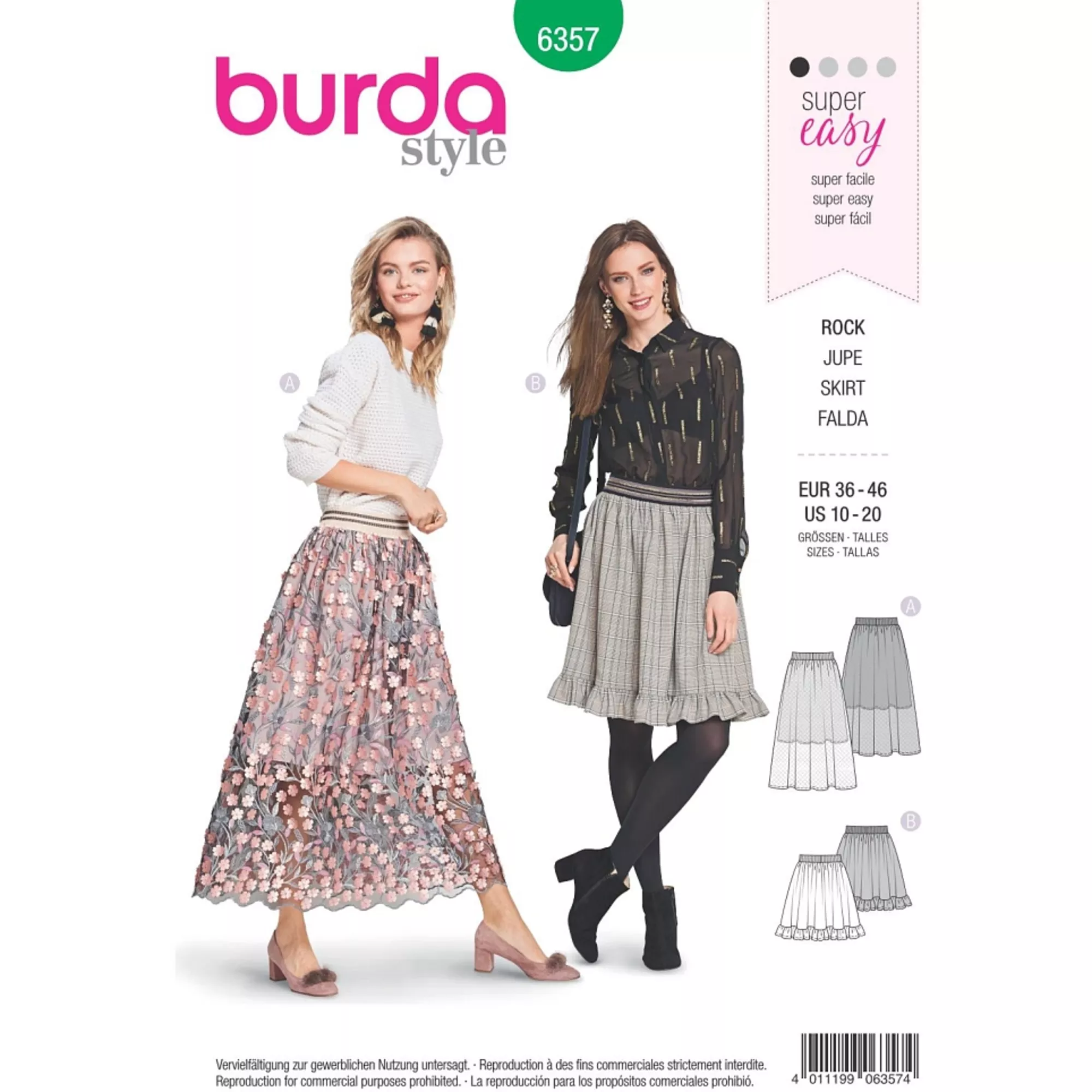 Burda Schnittmuster, Rock