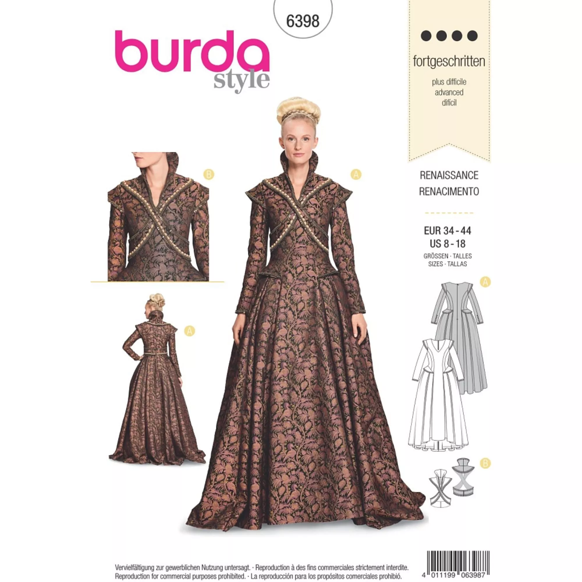Burda Schnittmuster, festliches Kleid