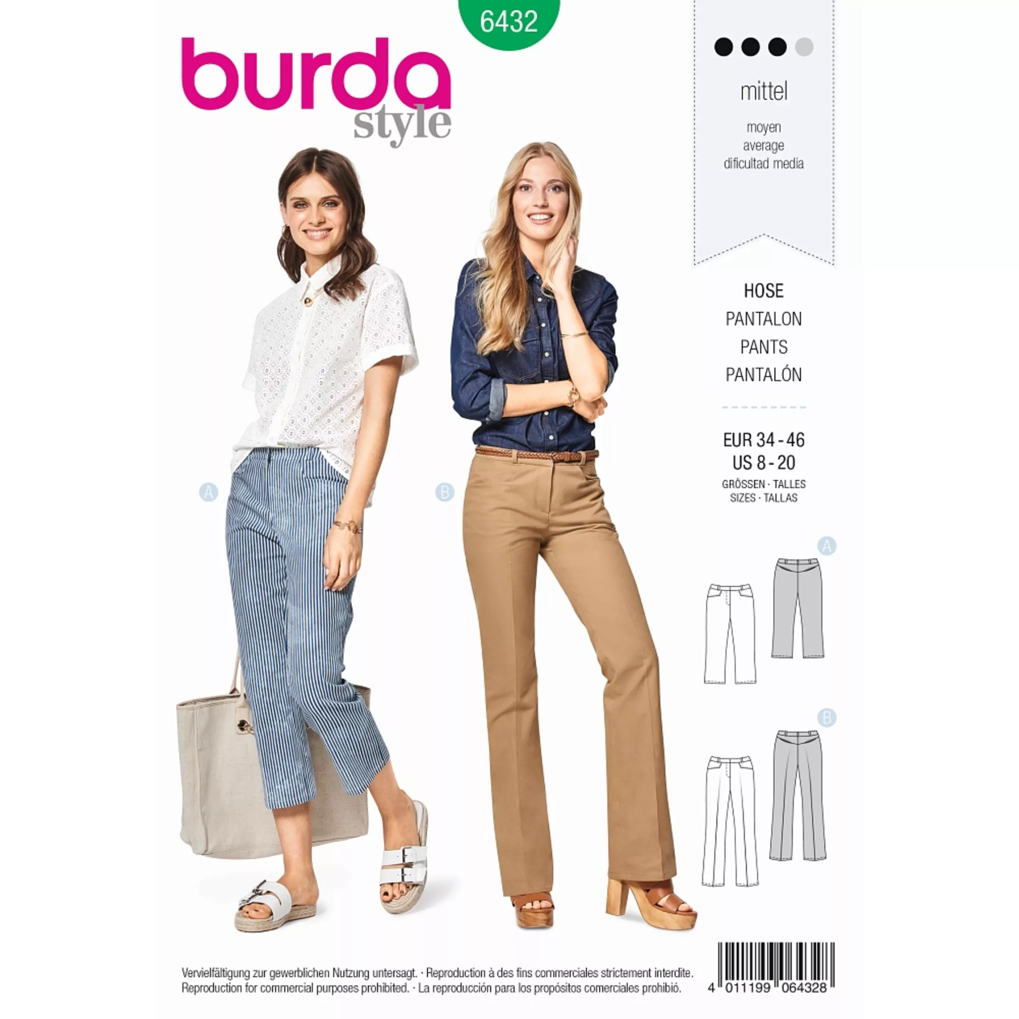 Burda Schnittmuster, Hose