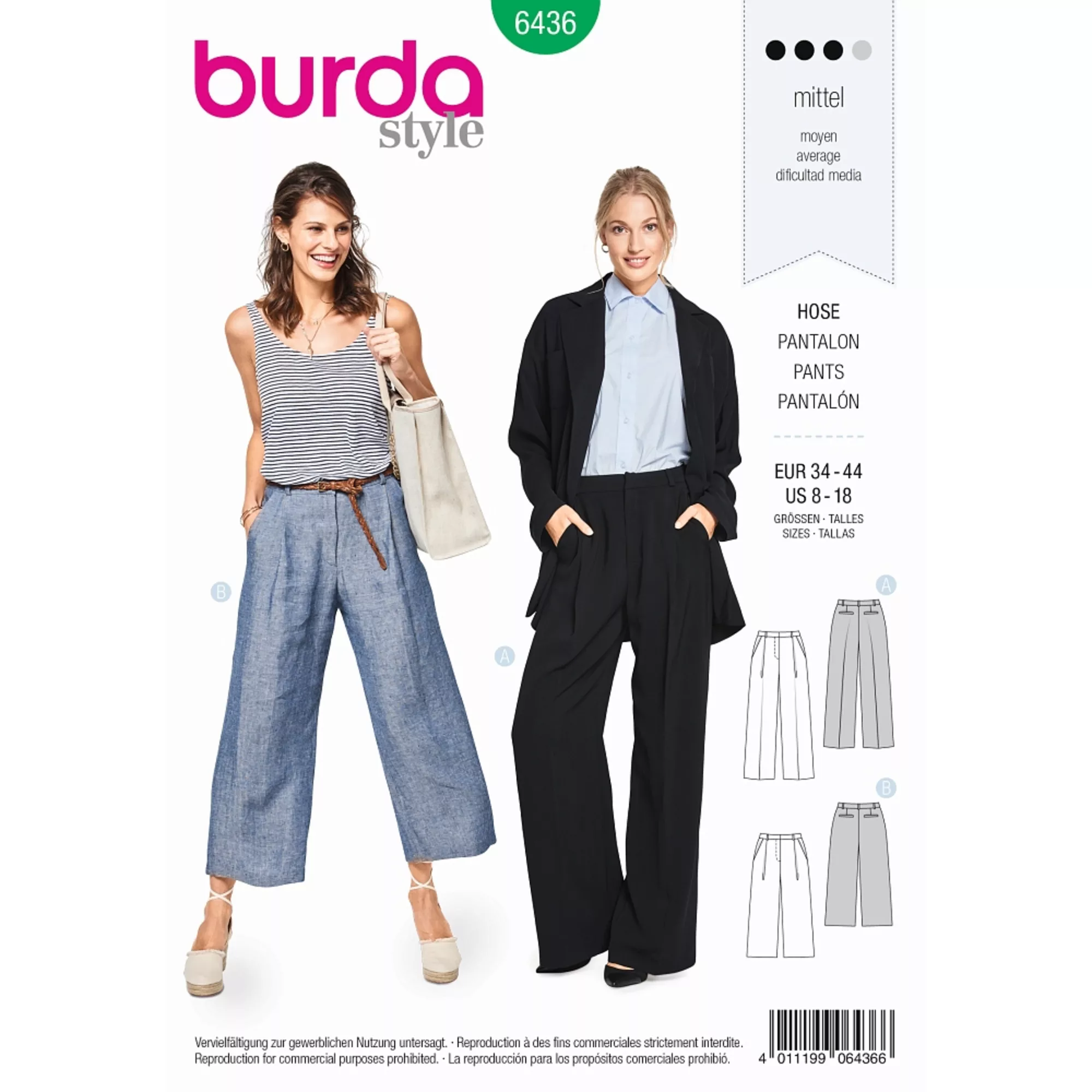Burda Schnittmuster, Hose