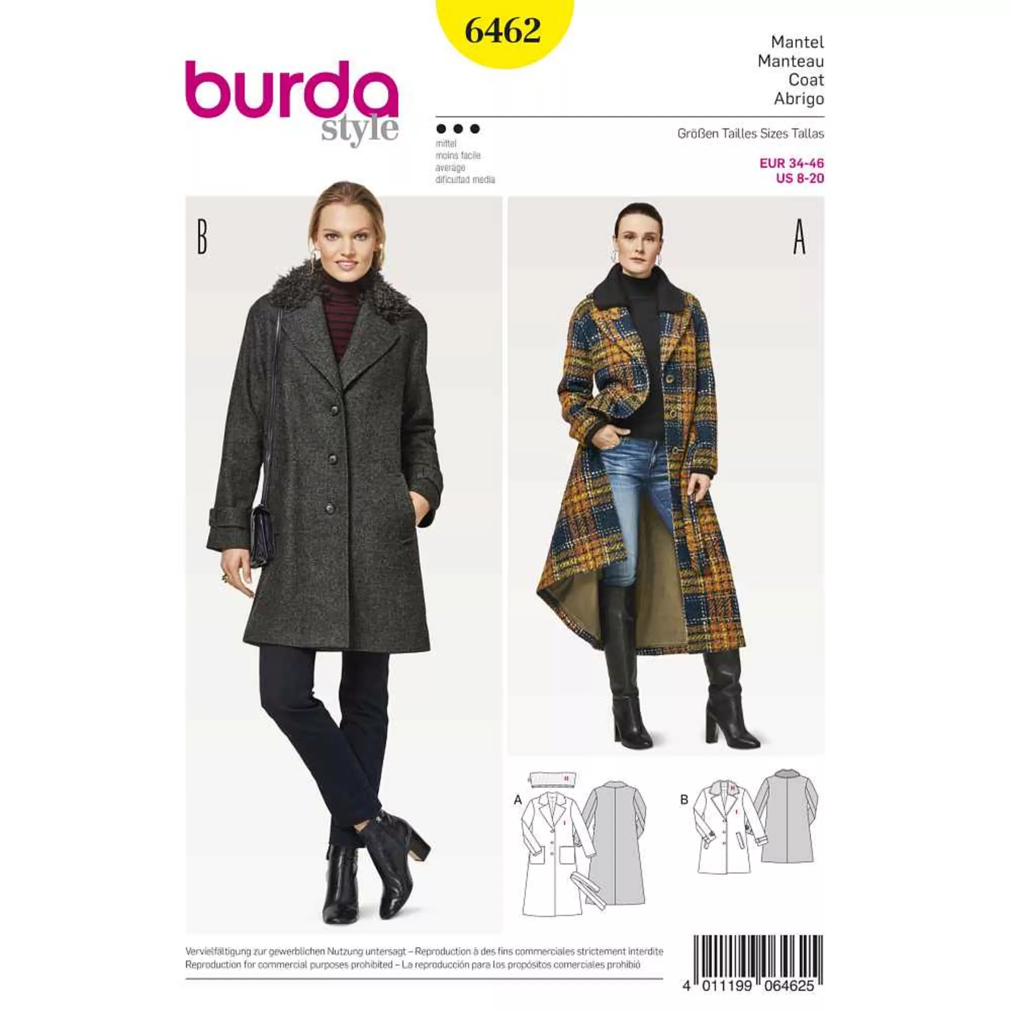 Burda Schnittmuster, Mantel