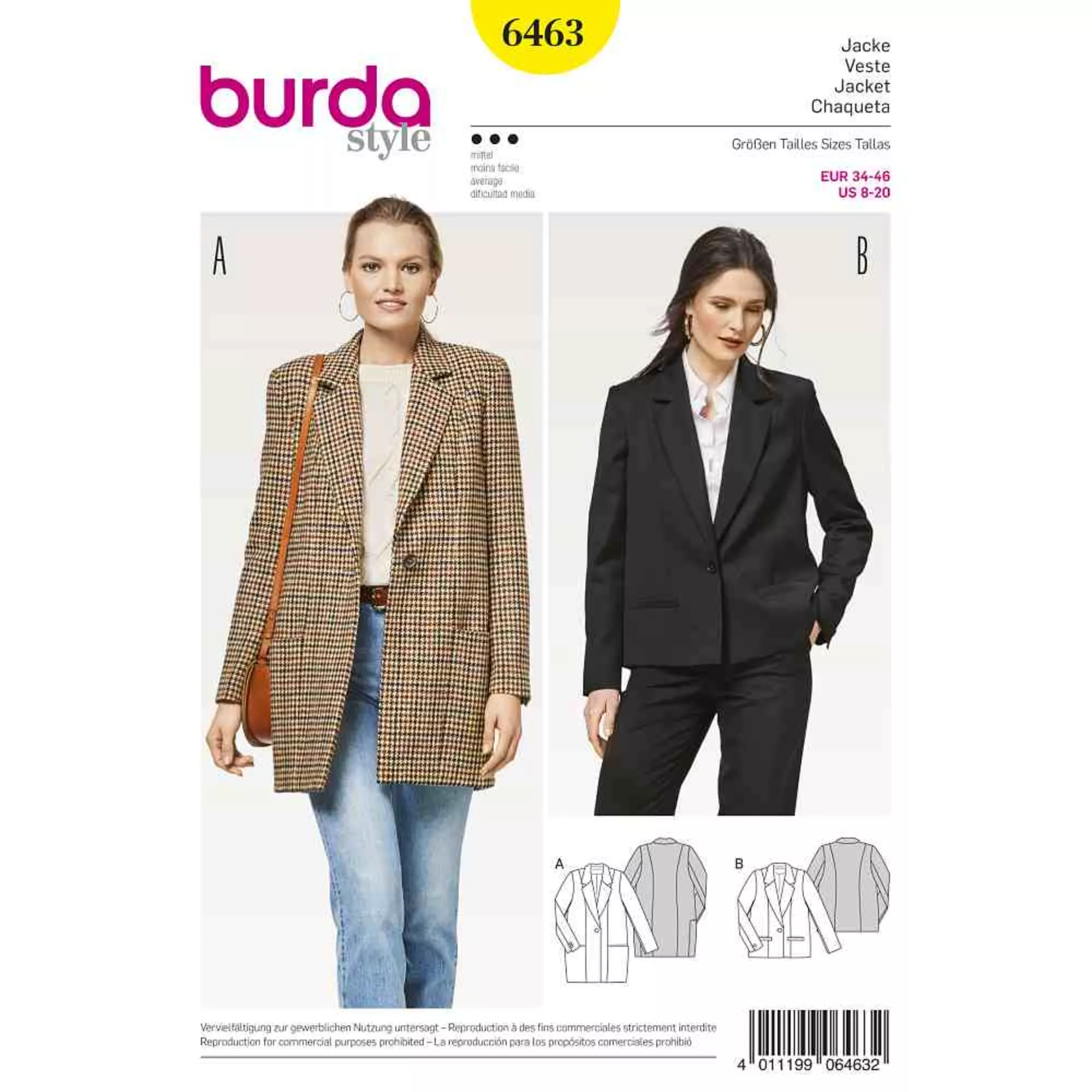 Burda Schnittmuster, Jacke