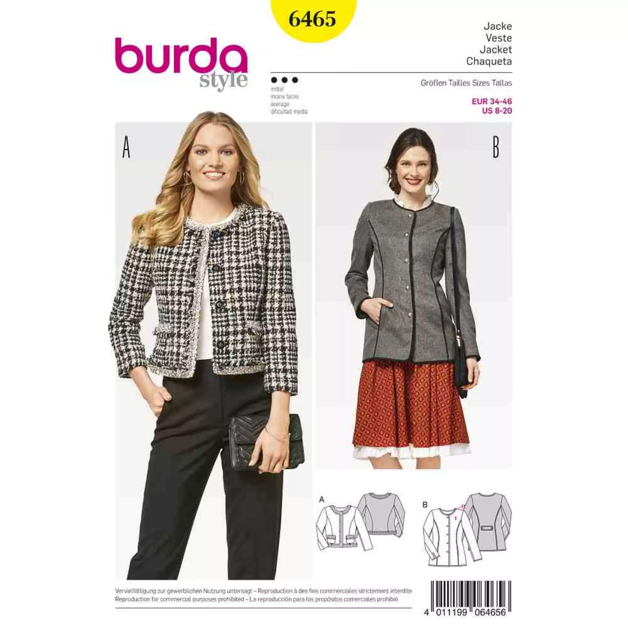 Burda Schnittmuster, Jacke
