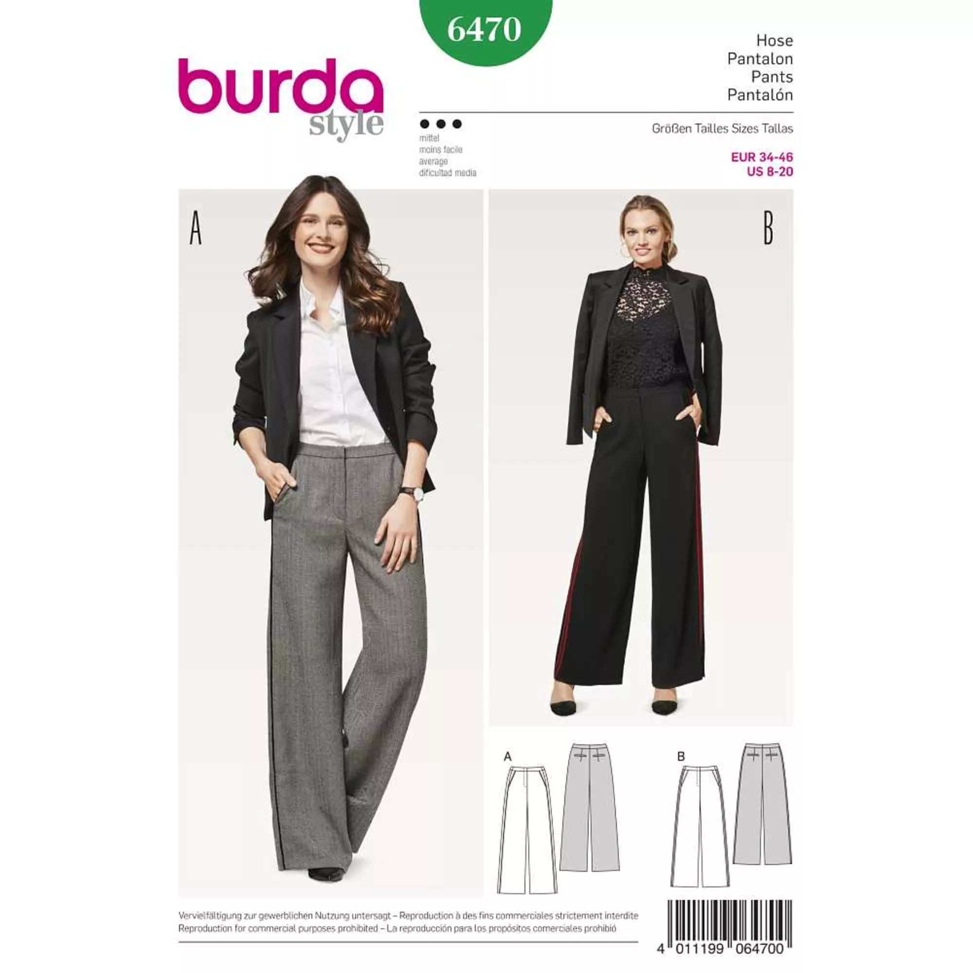 Burda Schnittmuster, Hose