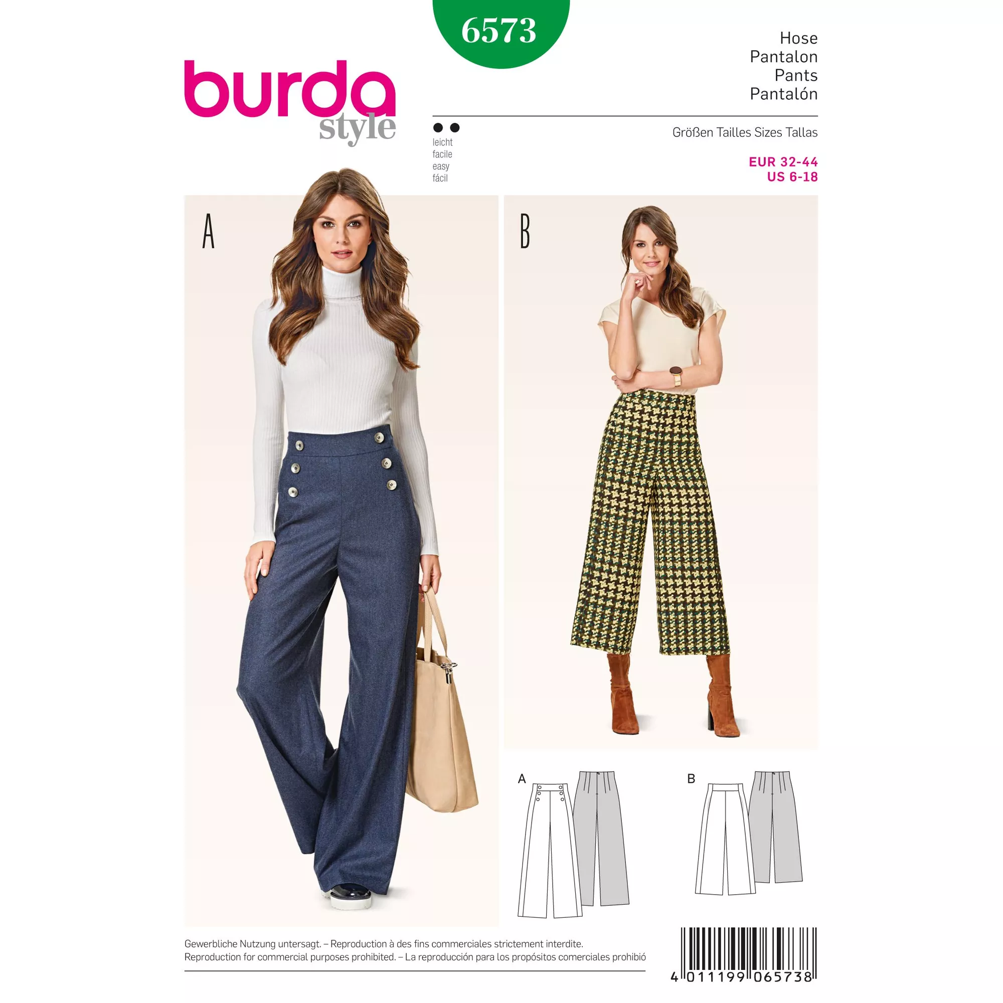 Burda Schnittmuster, Hose