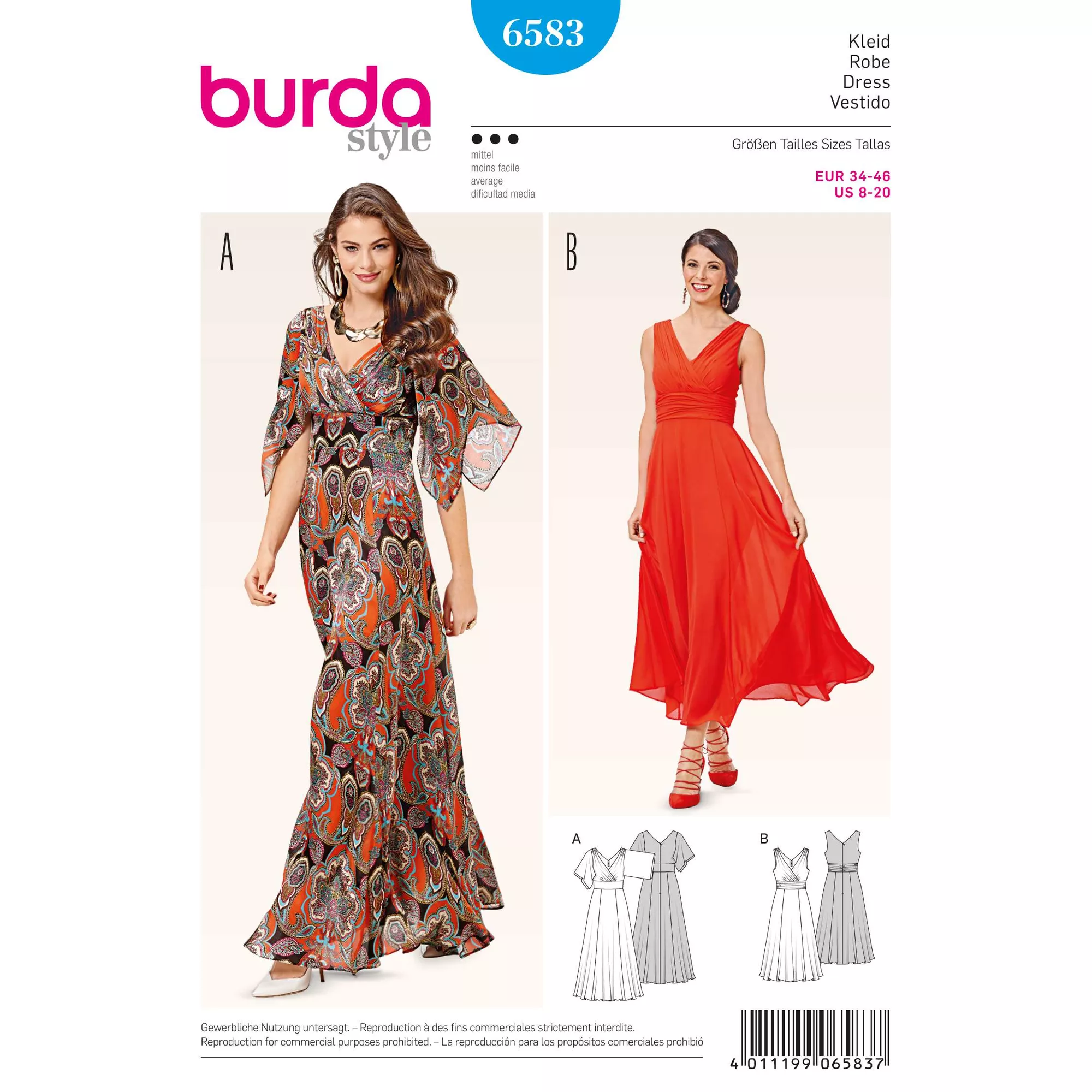 Burda Schnittmuster, Kleid