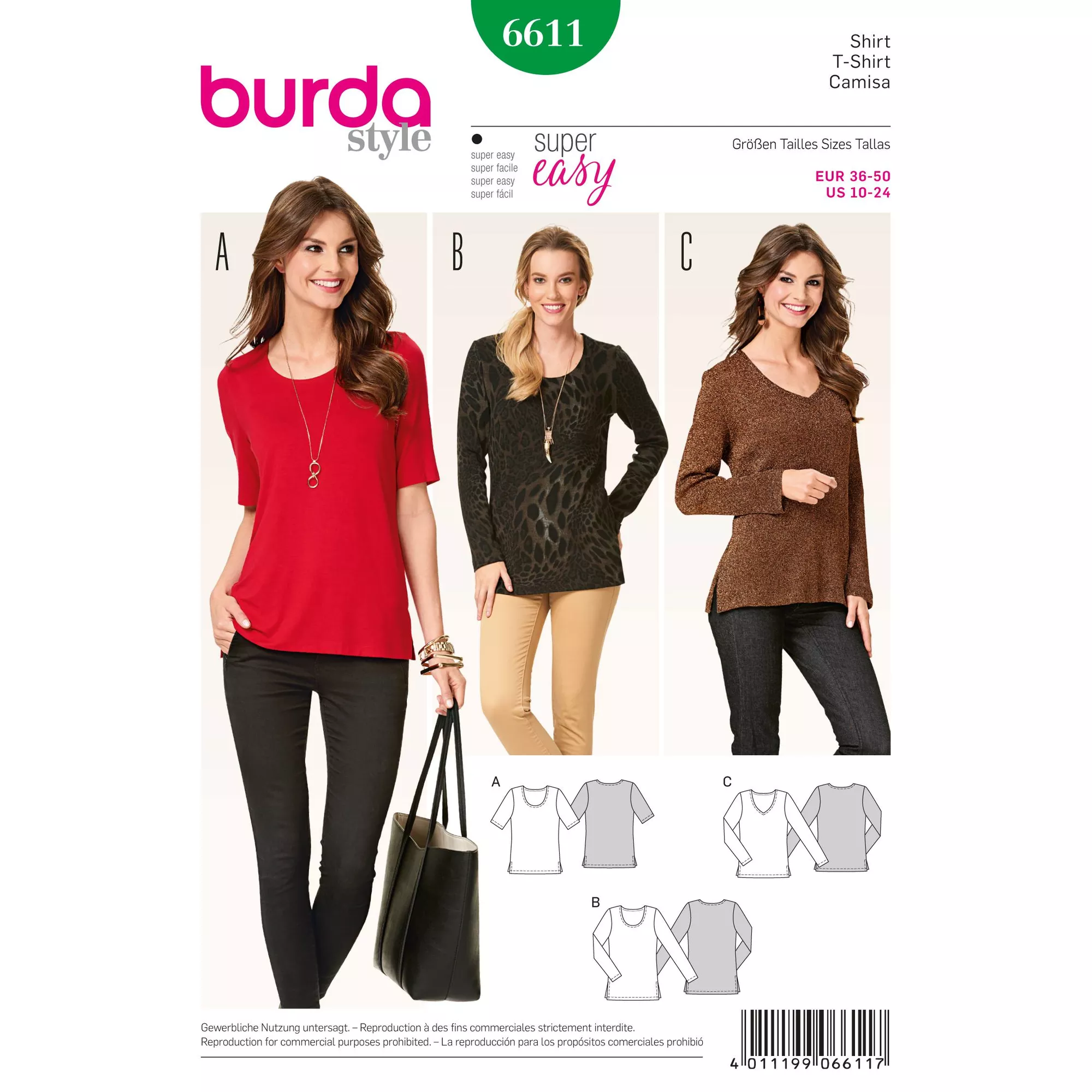 Burda Schnittmuster, Shirt
