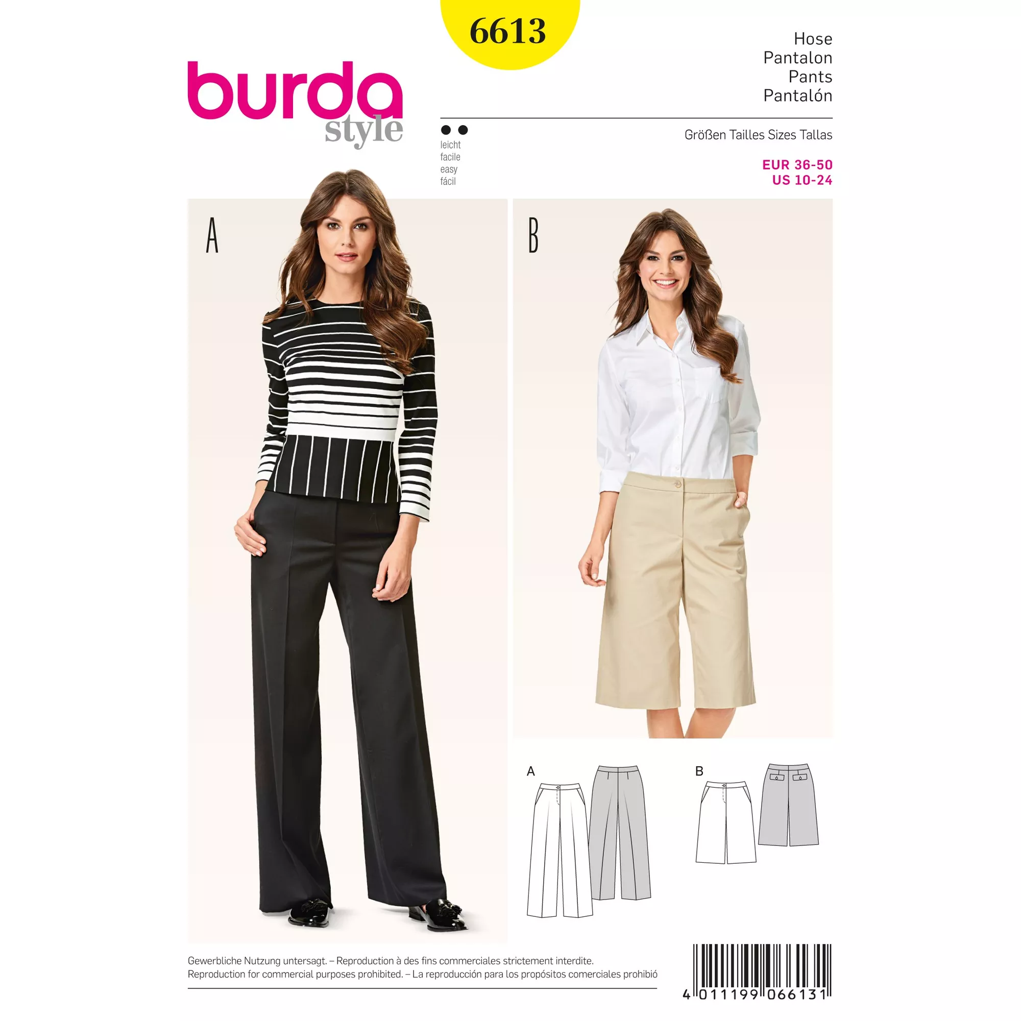 Burda Schnittmuster, Hose