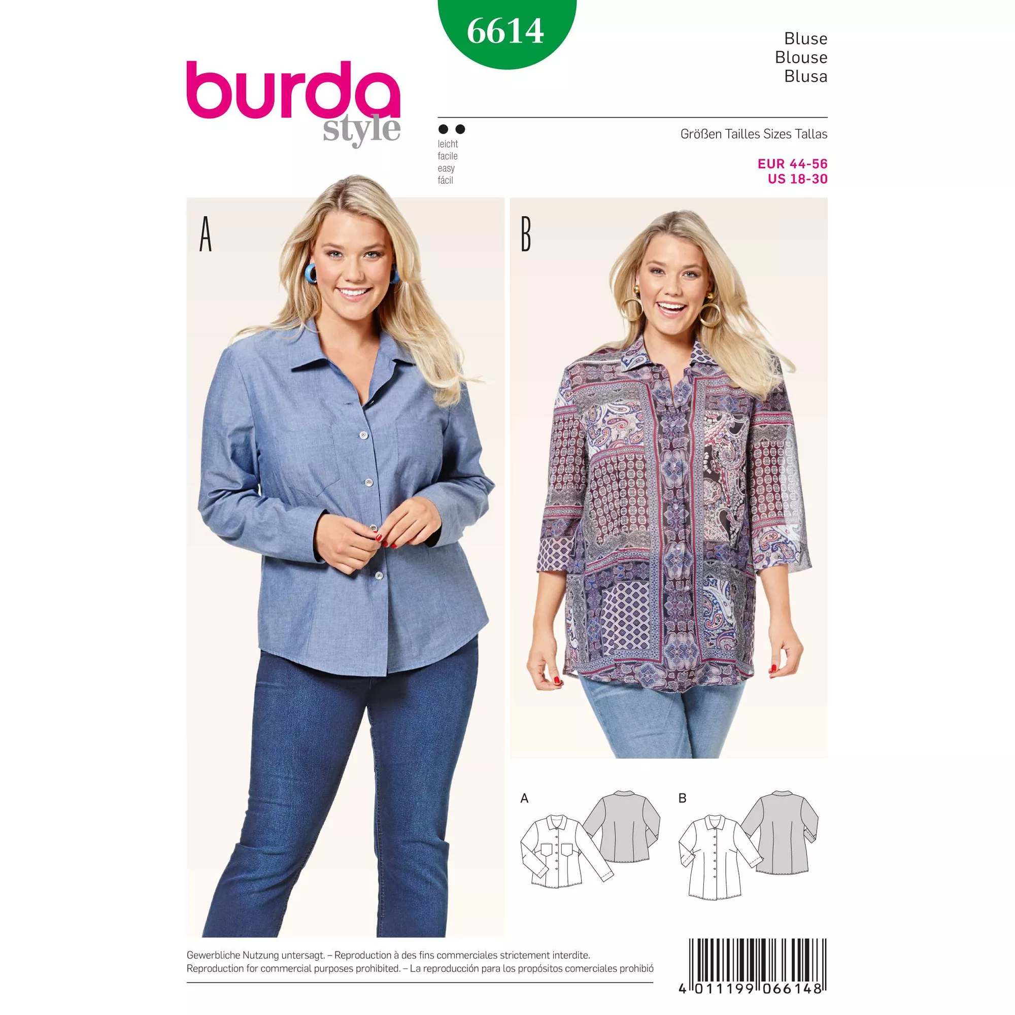 Burda Schnittmuster, Bluse
