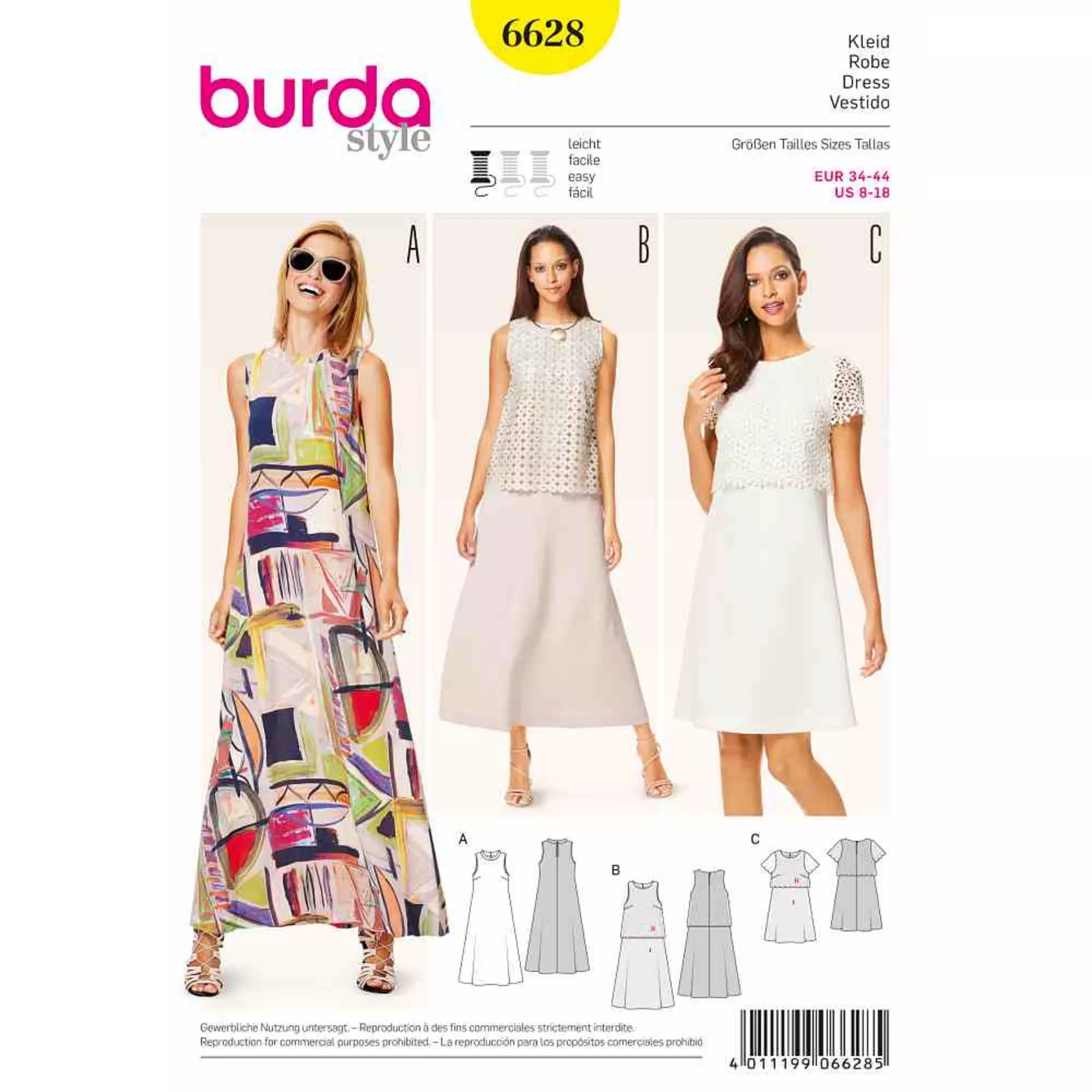 Burda Schnittmuster, Kleid
