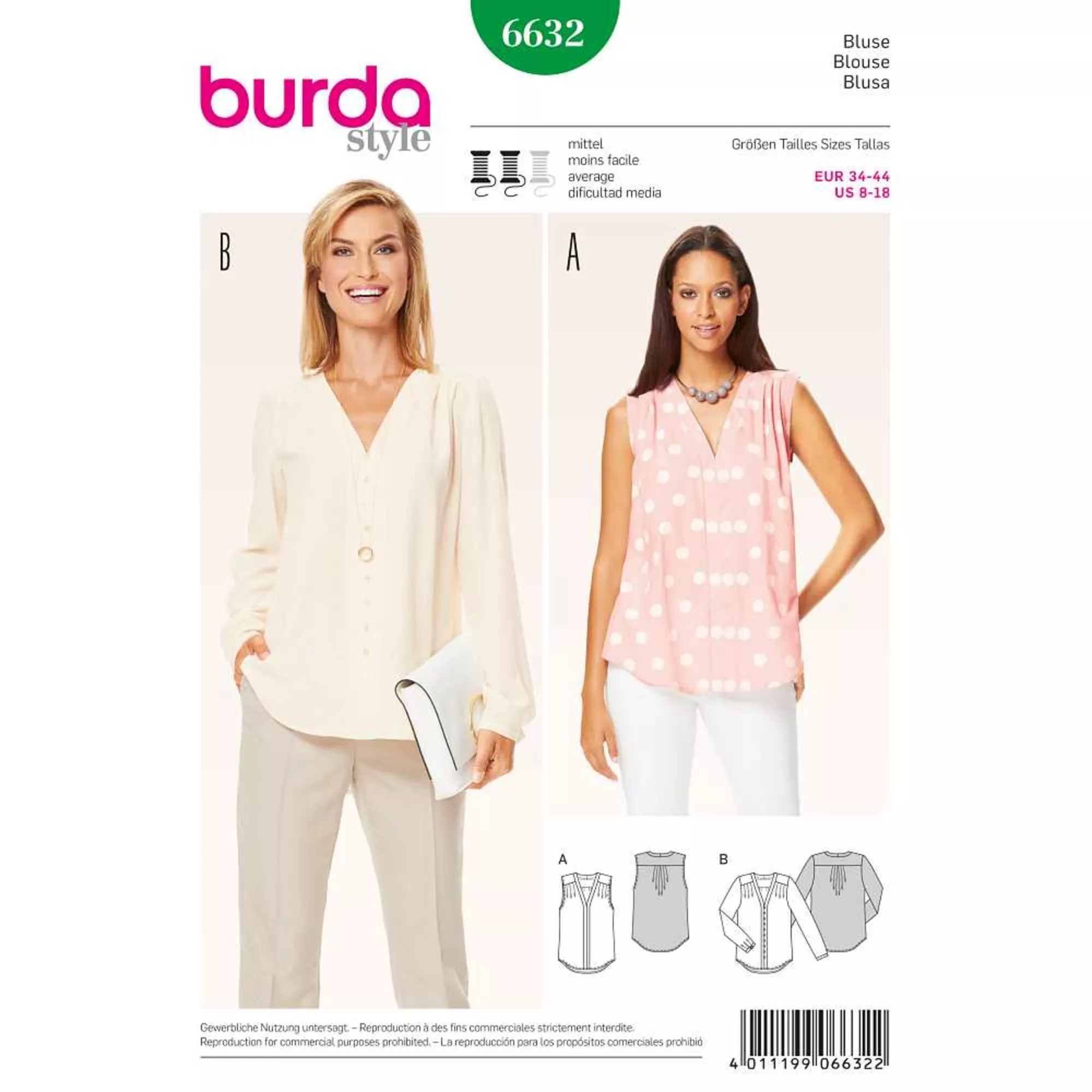 Burda Schnittmuster, Bluse