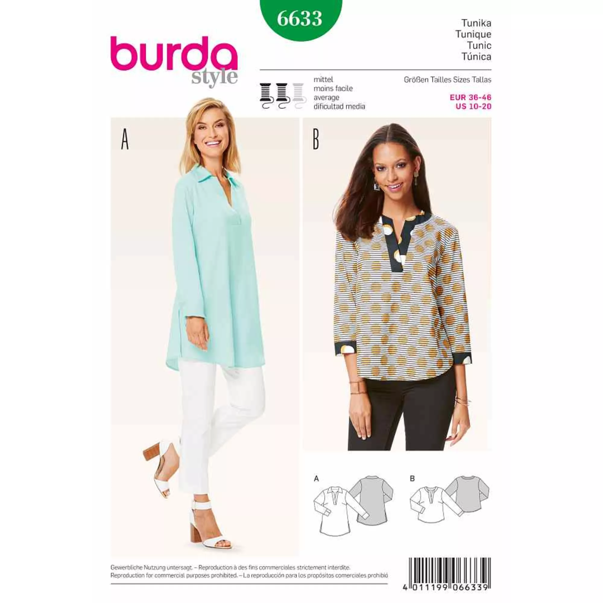 Burda Schnittmuster, Tunika