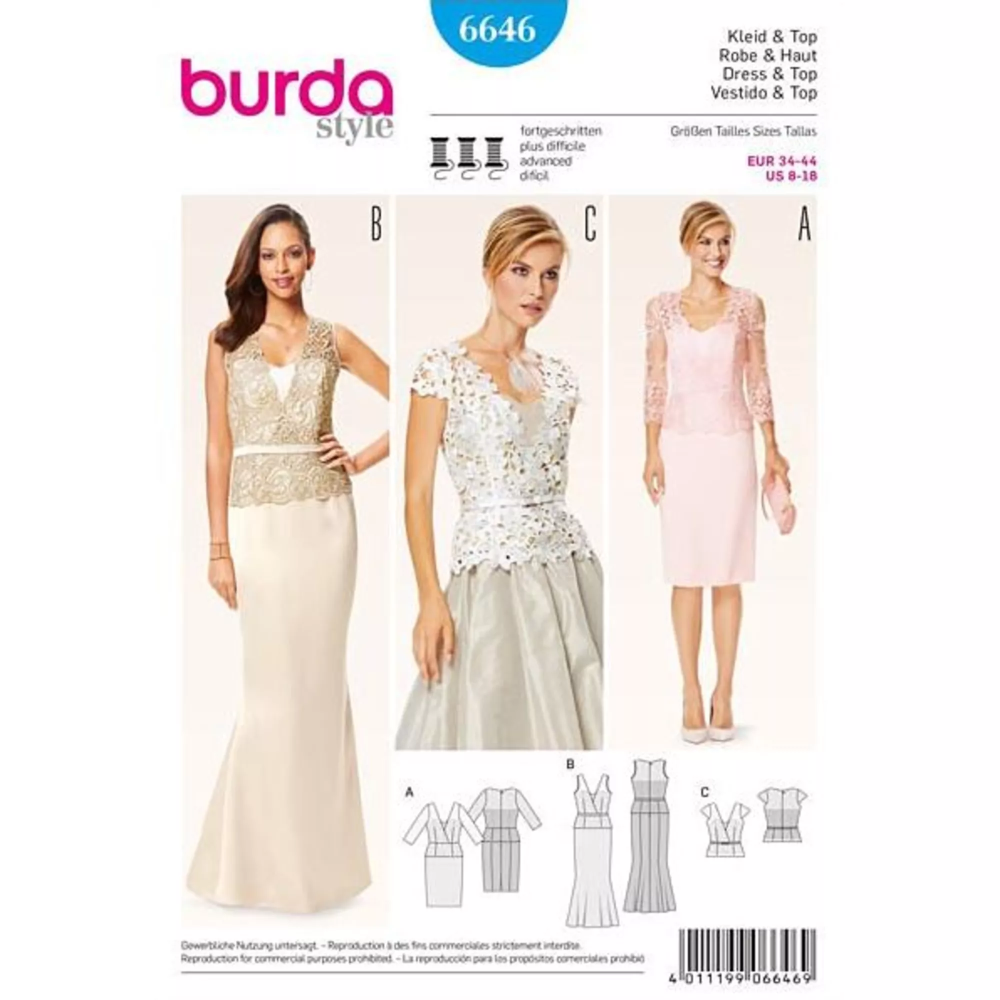 Burda Schnittmuster, Kleid Top