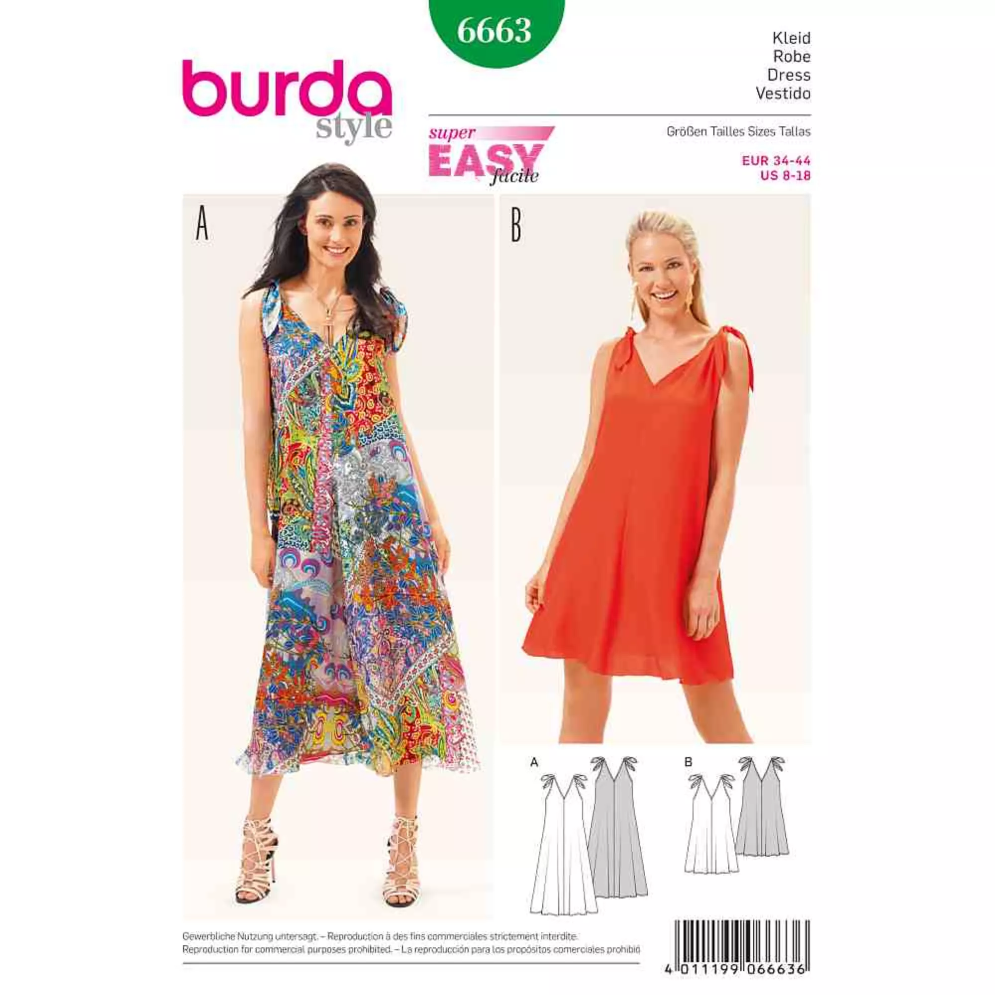 Burda Schnittmuster, Kleid