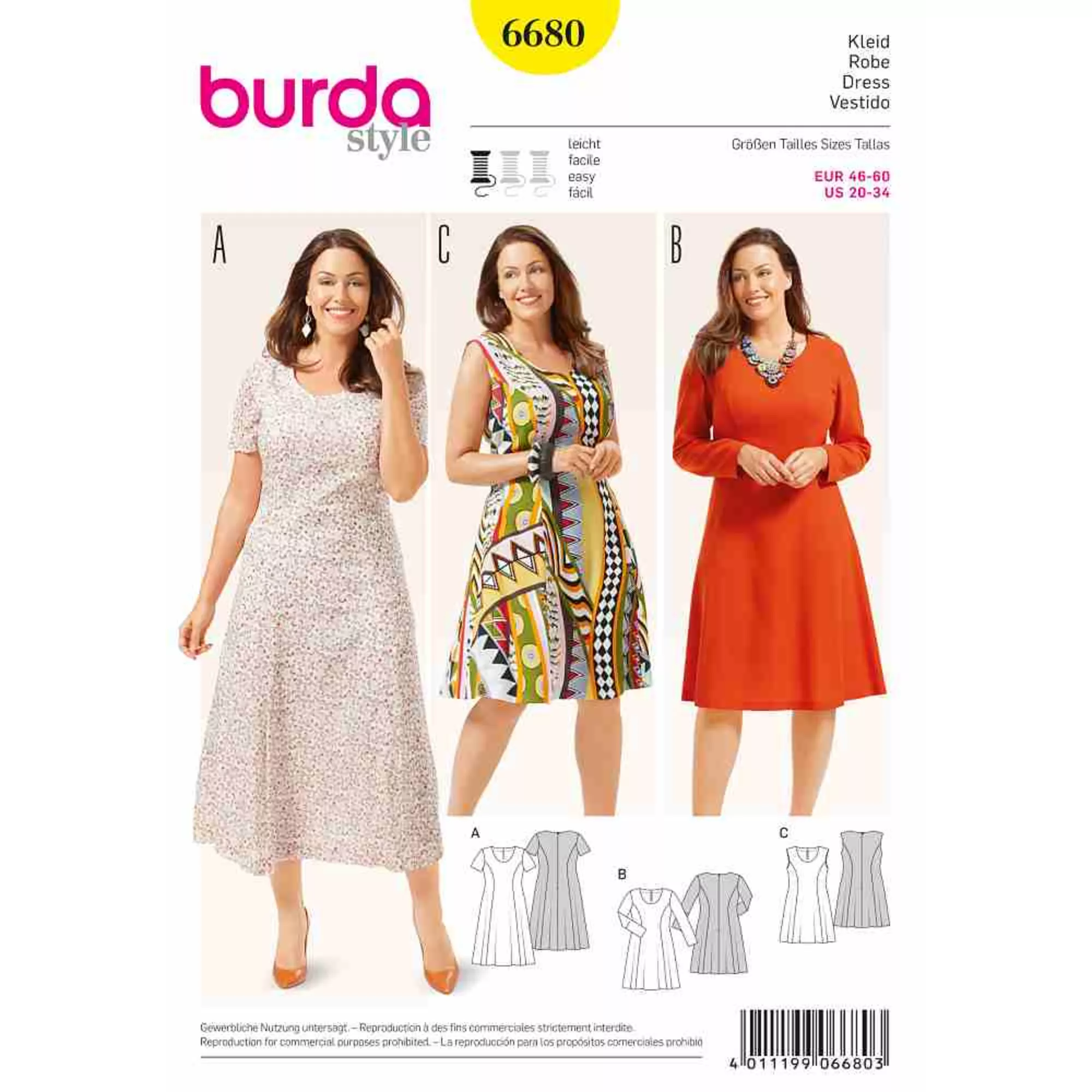 Burda Schnittmuster, Kleid