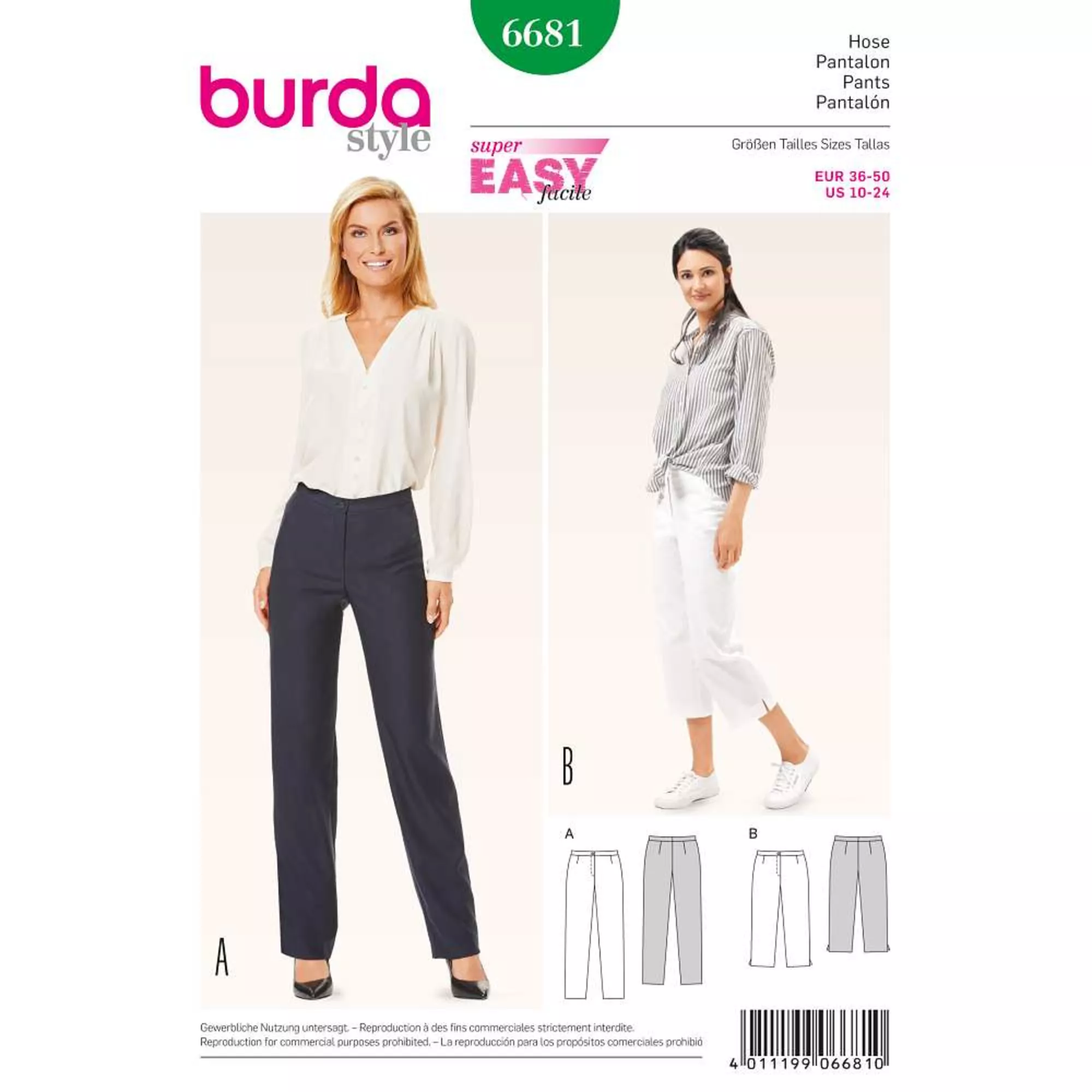 Burda Schnittmuster, Hose