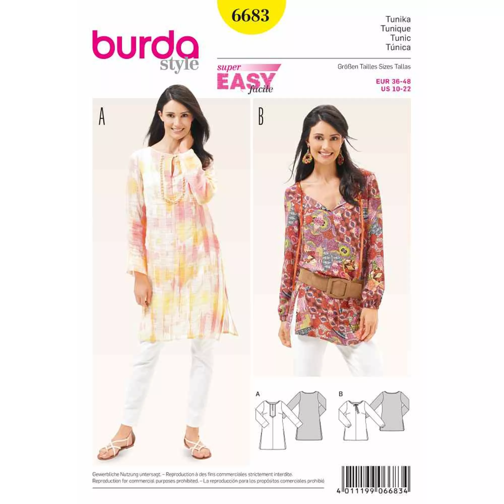 Burda Schnittmuster, Tunika