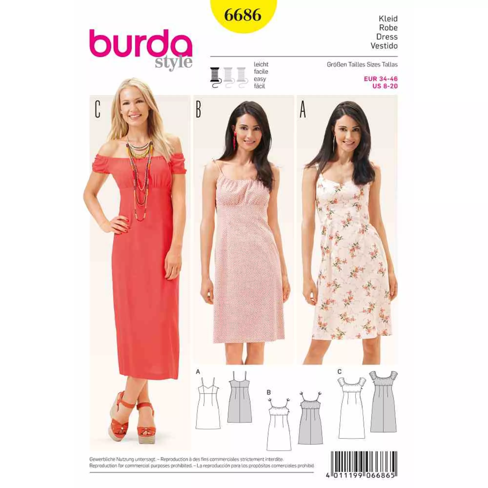 Burda Schnittmuster, Kleid