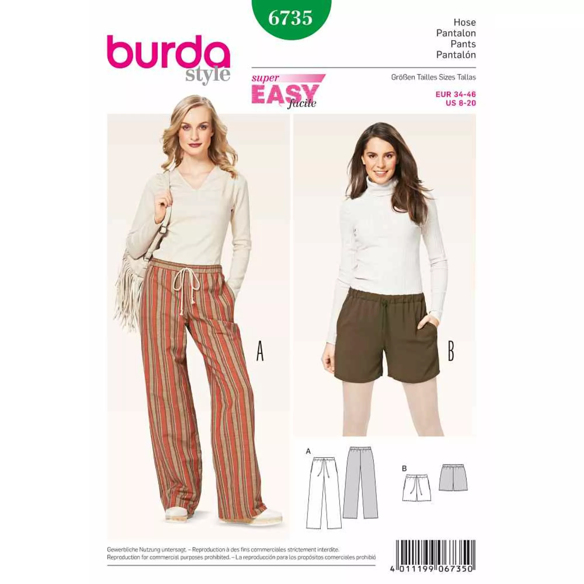 Burda Schnittmuster, Hose