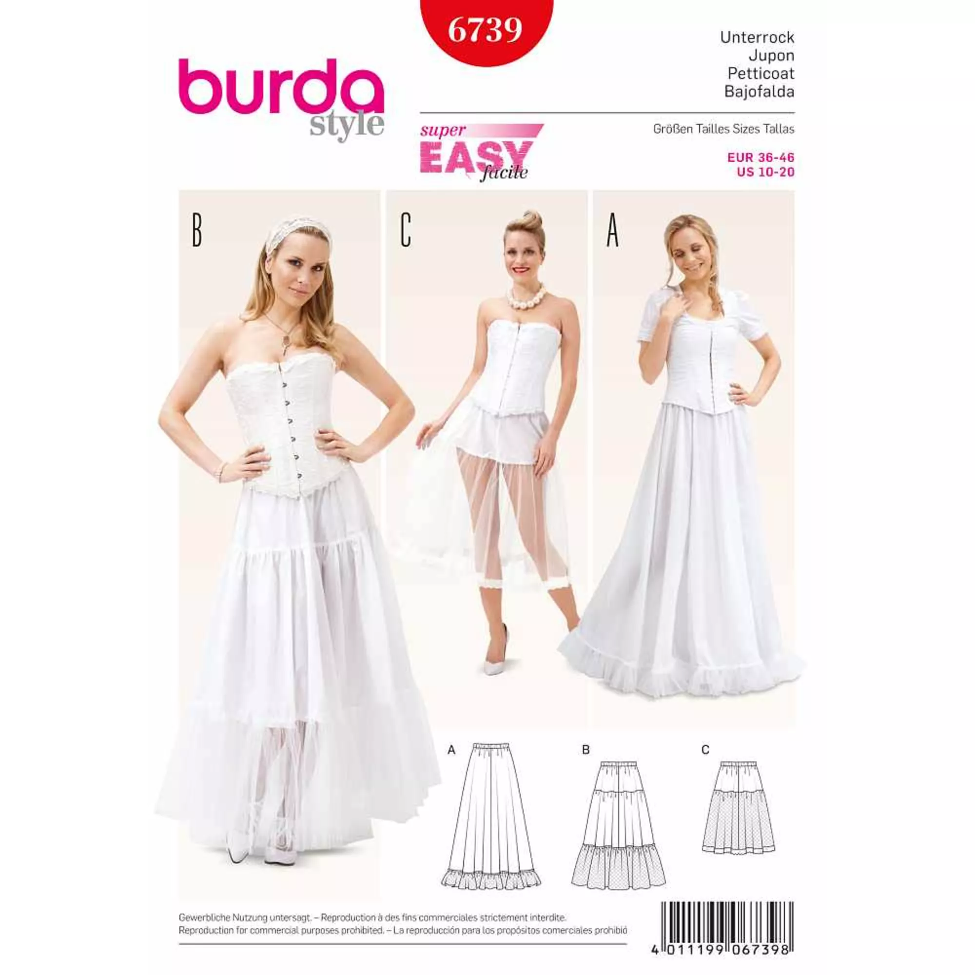 Burda Schnittmuster, Unterrock