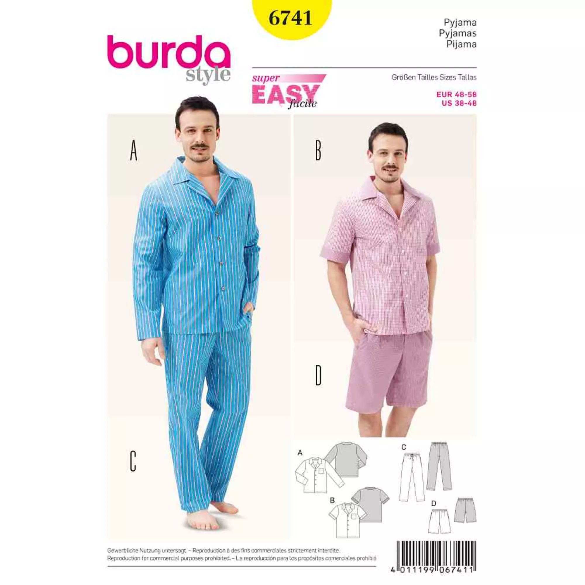 Burda Schnittmuster, Pyjama
