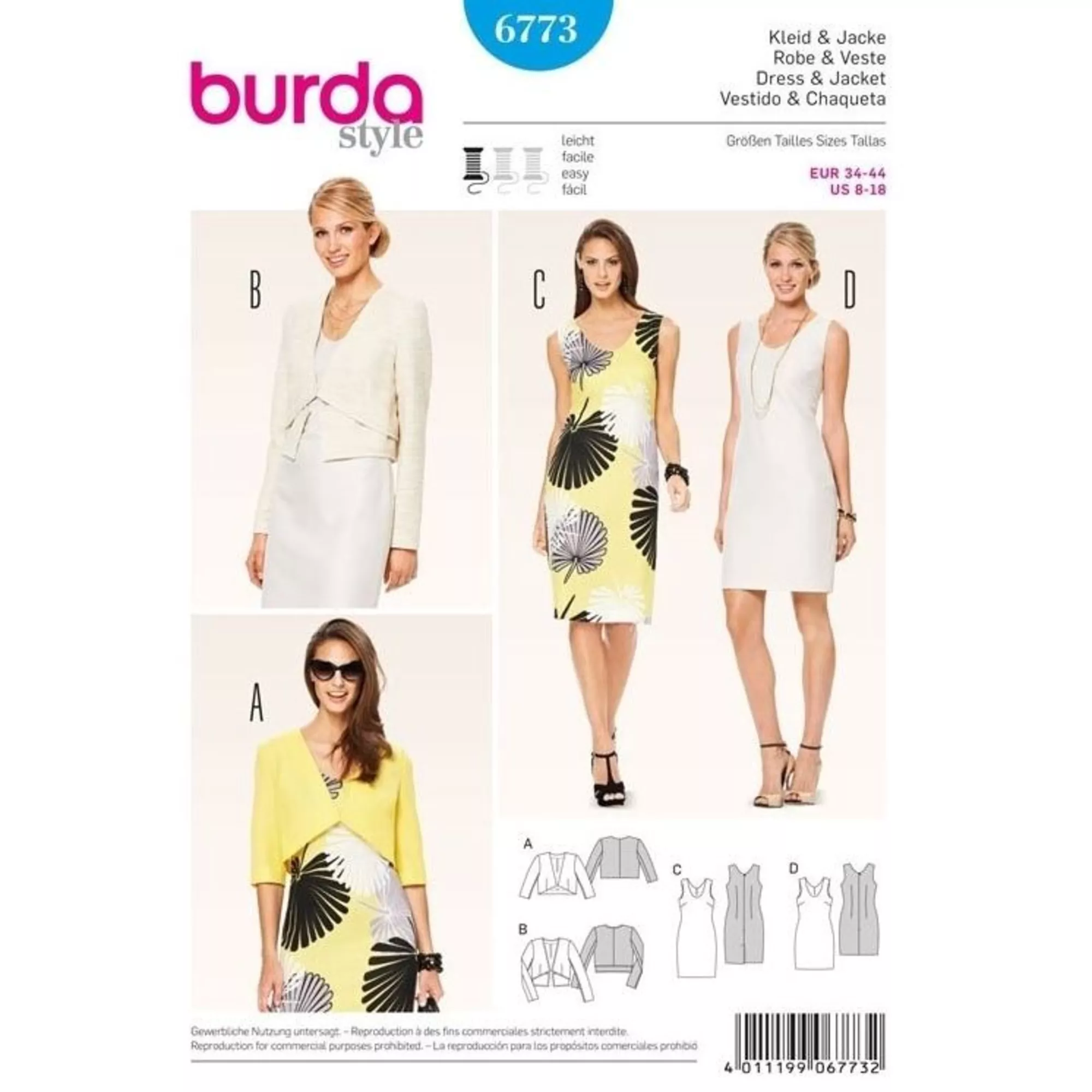 Burda Schnittmuster, Kleid, Jacke
