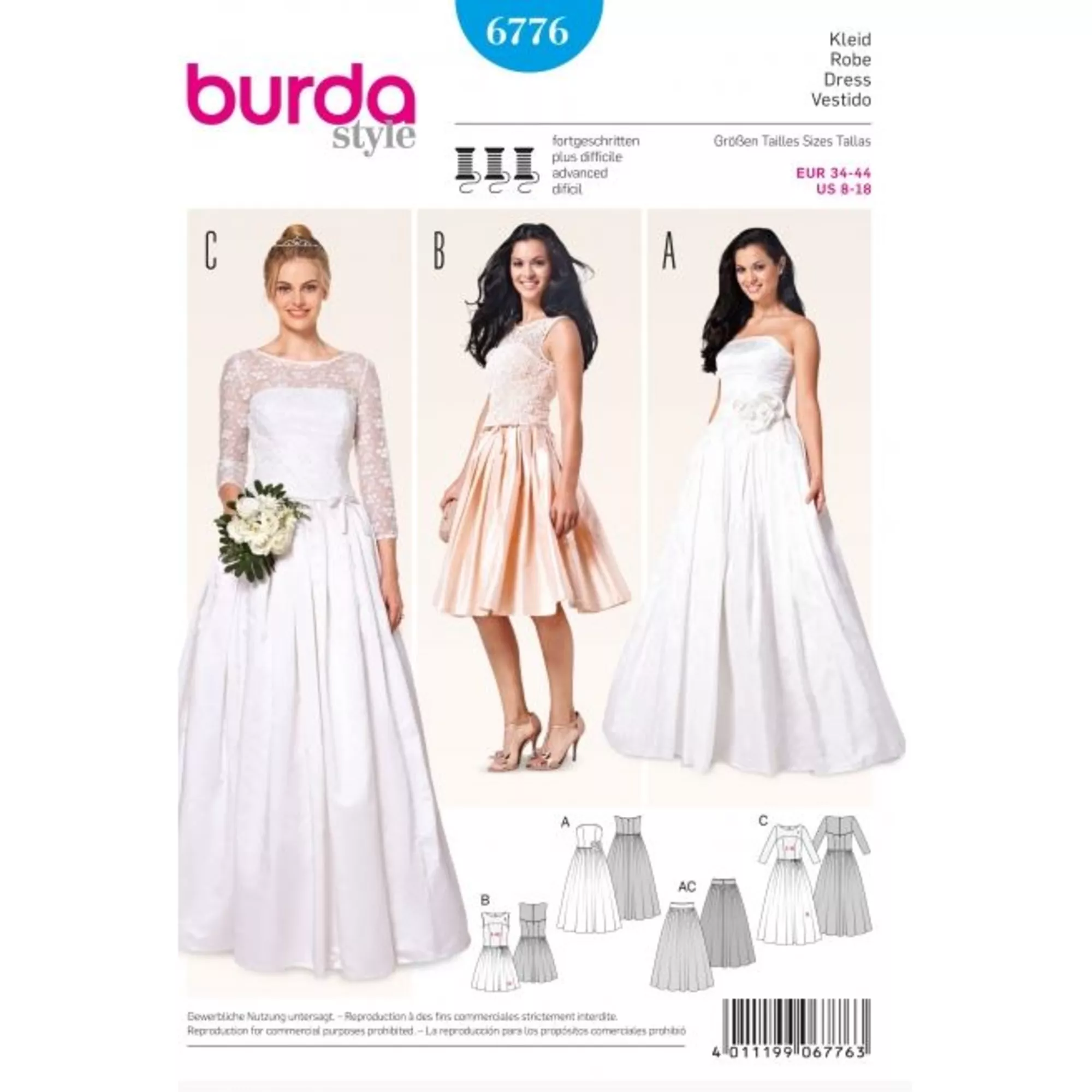 Burda Schnittmuster, Brautkleid