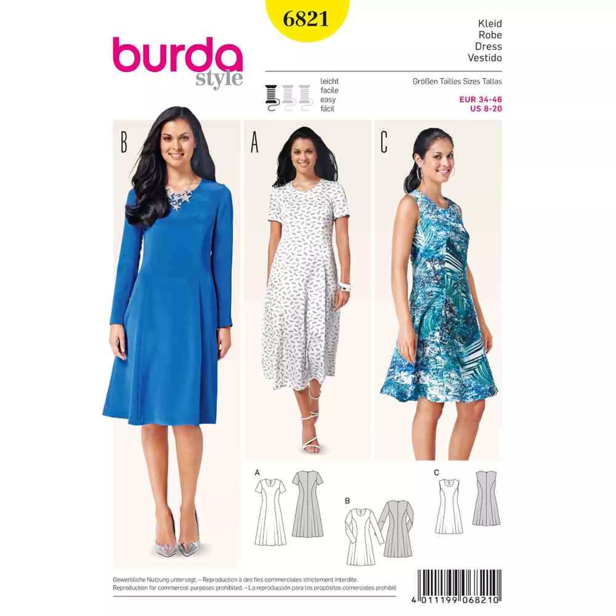 Burda Schnittmuster, Kleid
