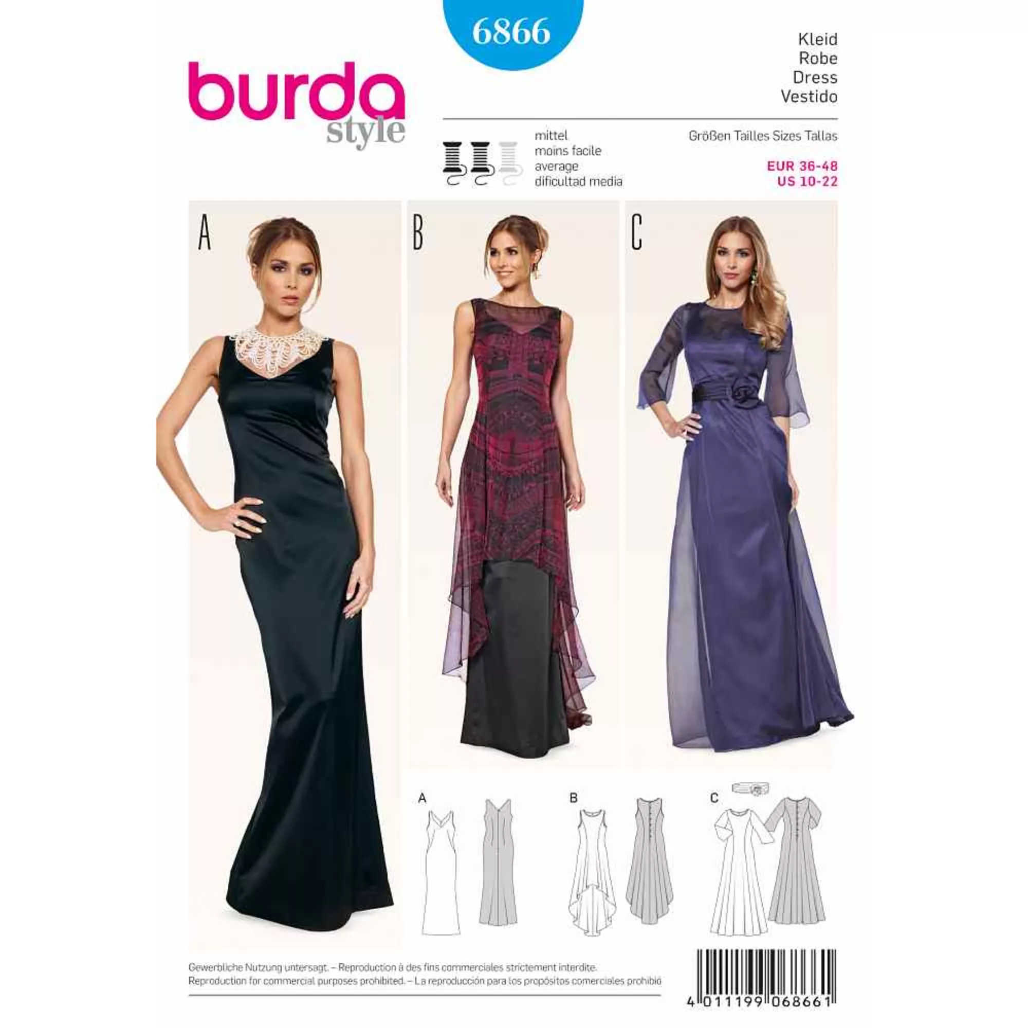 Burda Schnittmuster, Kleid