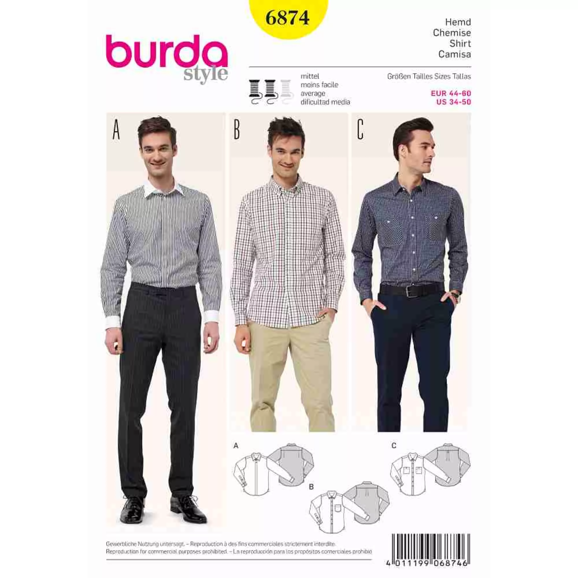 Burda Schnittmuster, Hemd