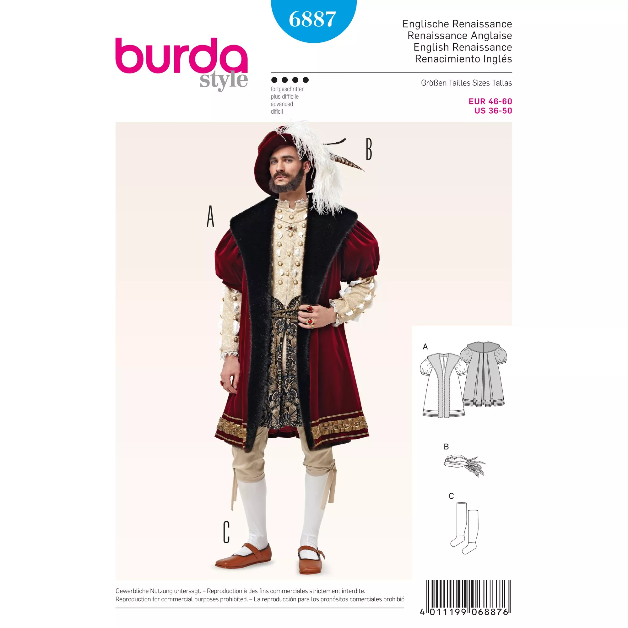 Burda Schnittmuster, englische Renaissance