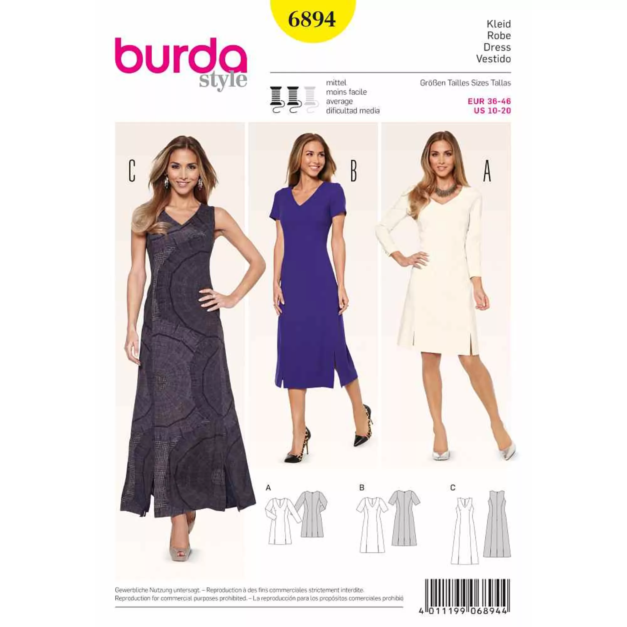 Burda Schnittmuster, Kleid