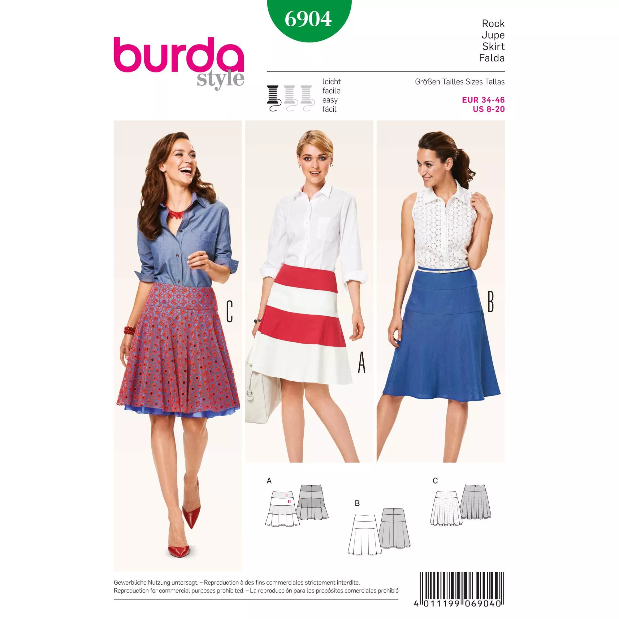Burda Schnittmuster, Rock