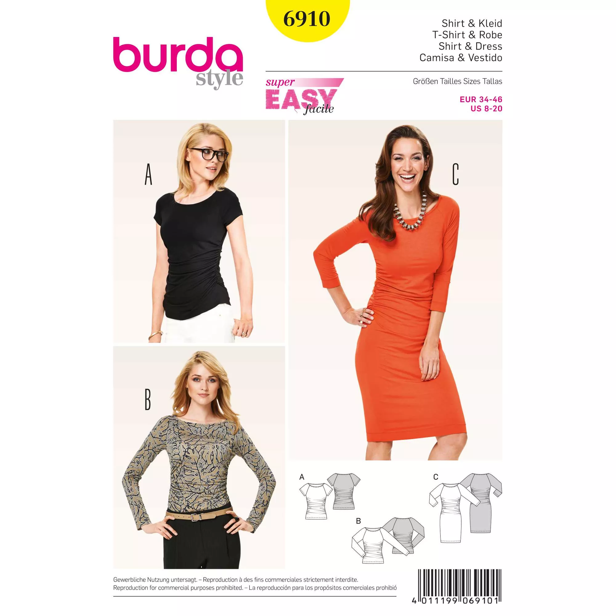 Burda Schnittmuster, Shirt + Kleid