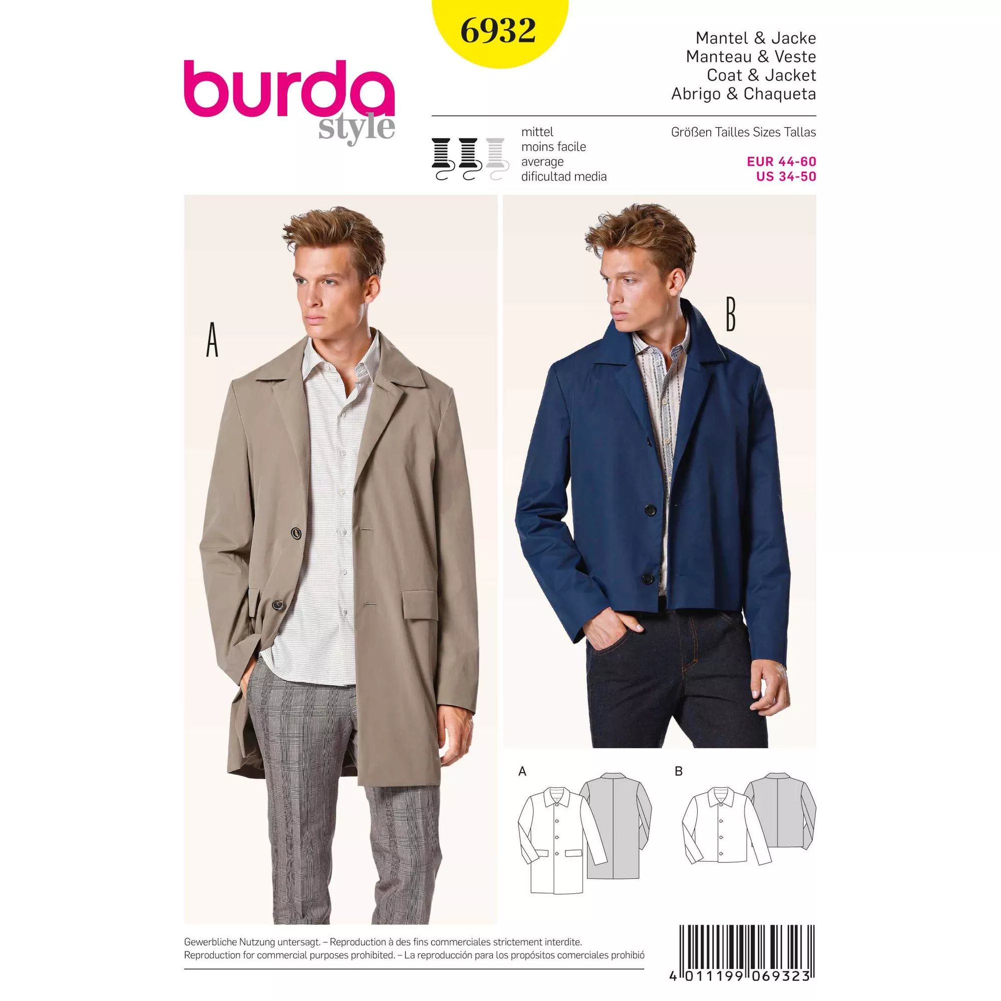 Burda Schnittmuster, Mantel + Jacke