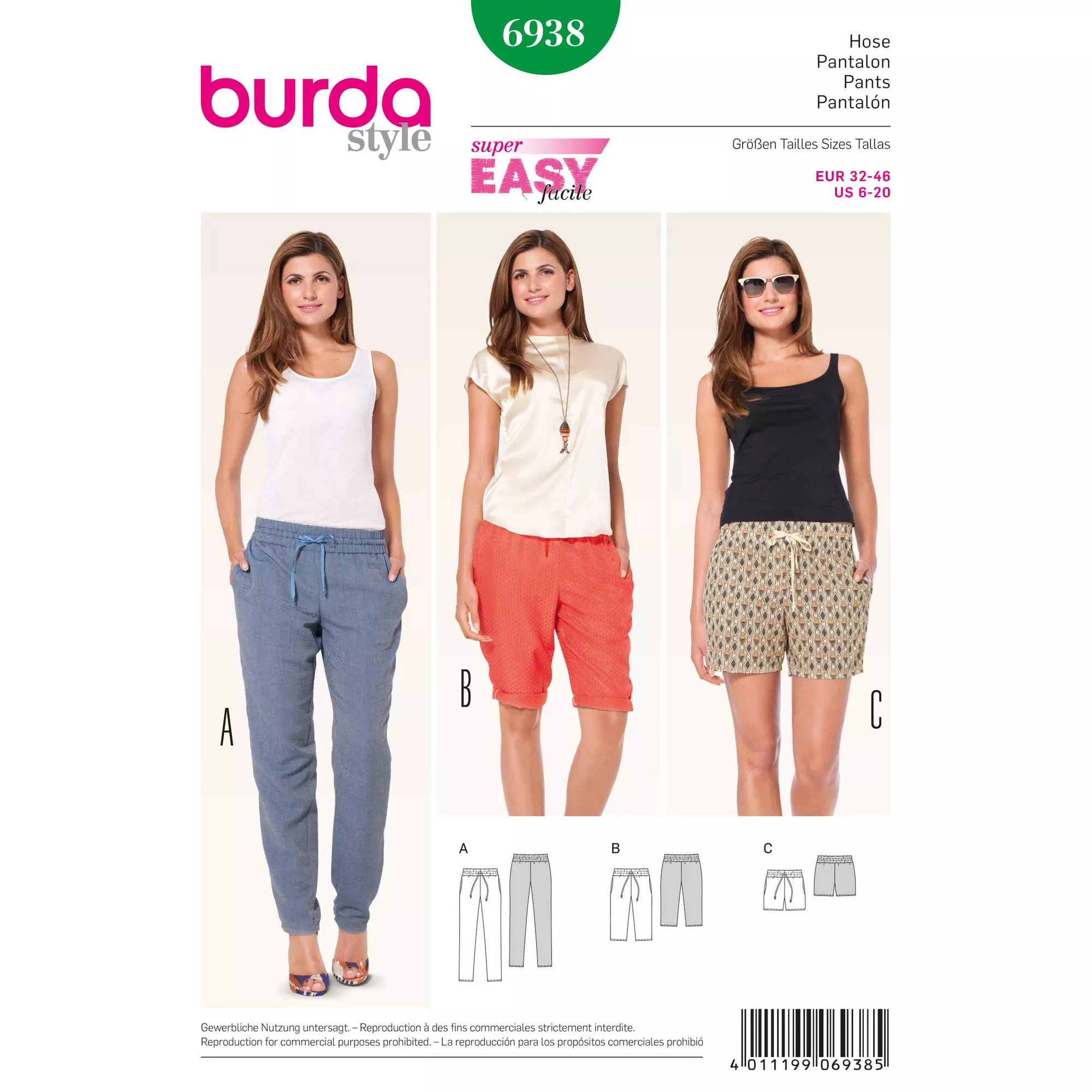 Burda Schnittmuster, Hose