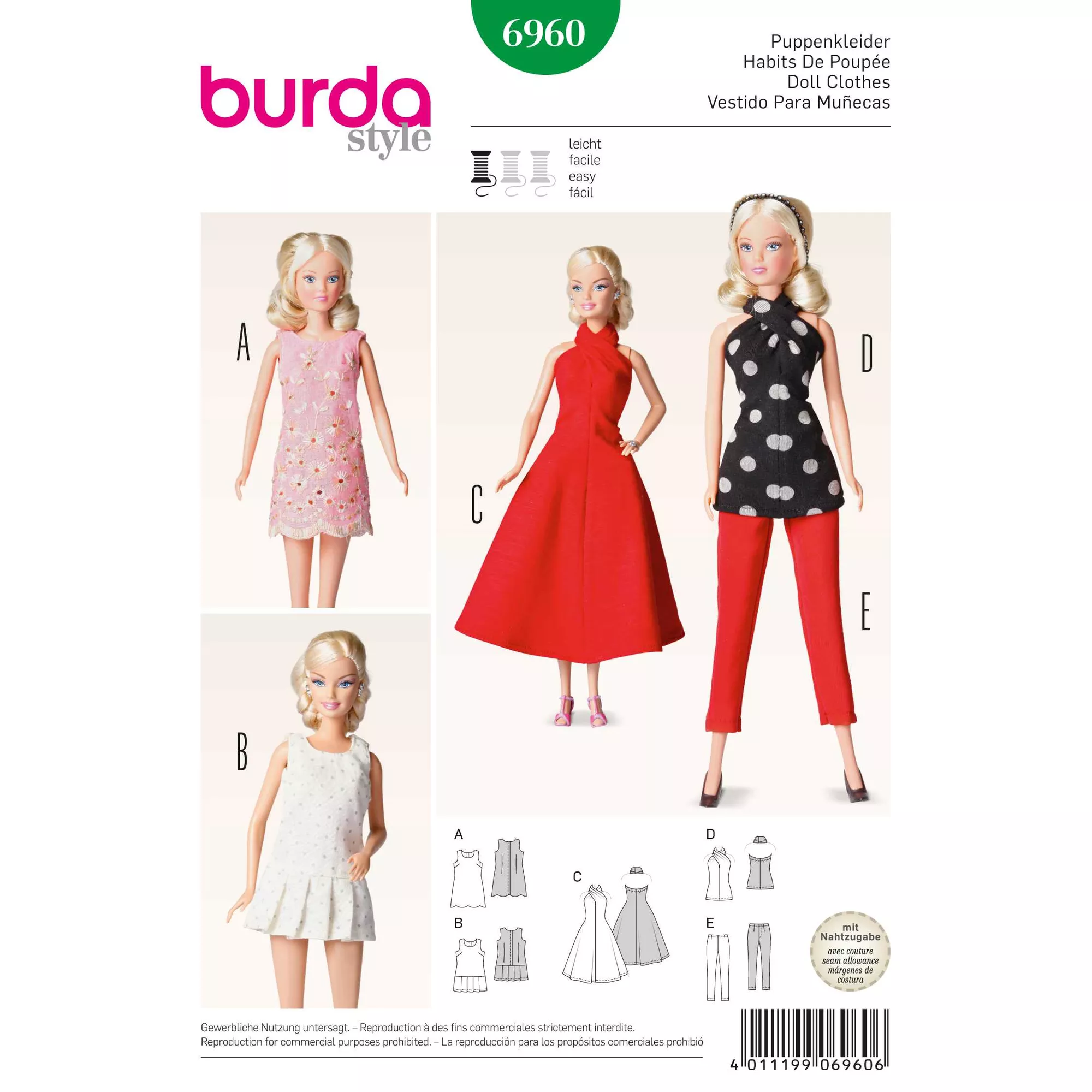 Burda Schnittmuster, Puppenkleider