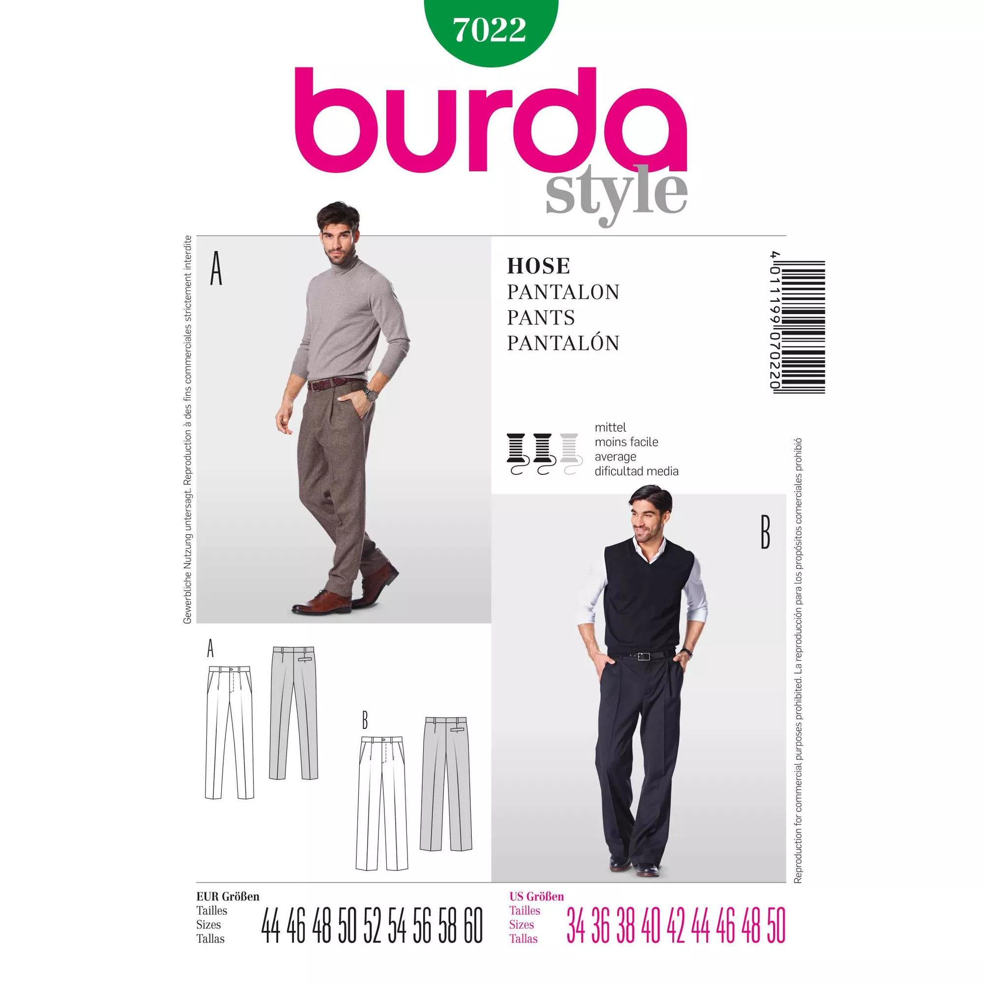 Burda Schnittmuster, Hose