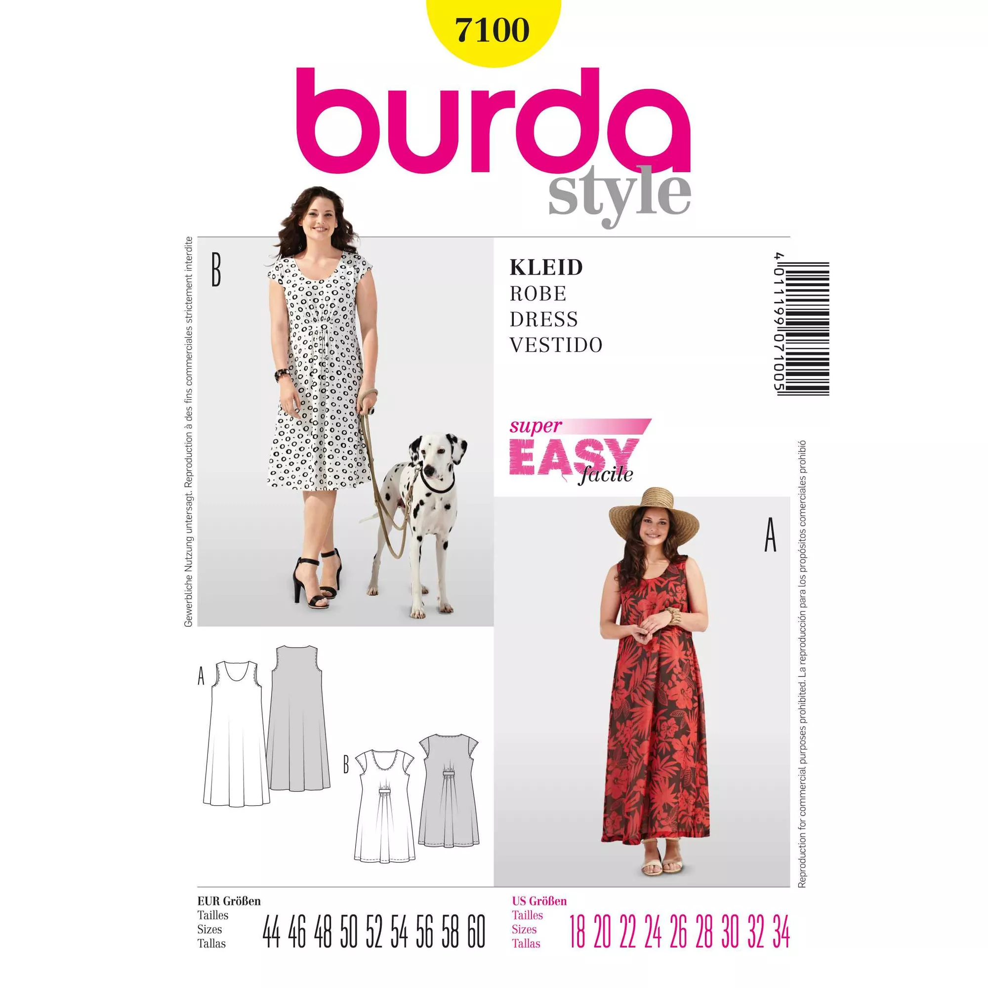 Burda Schnittmuster, Kleid