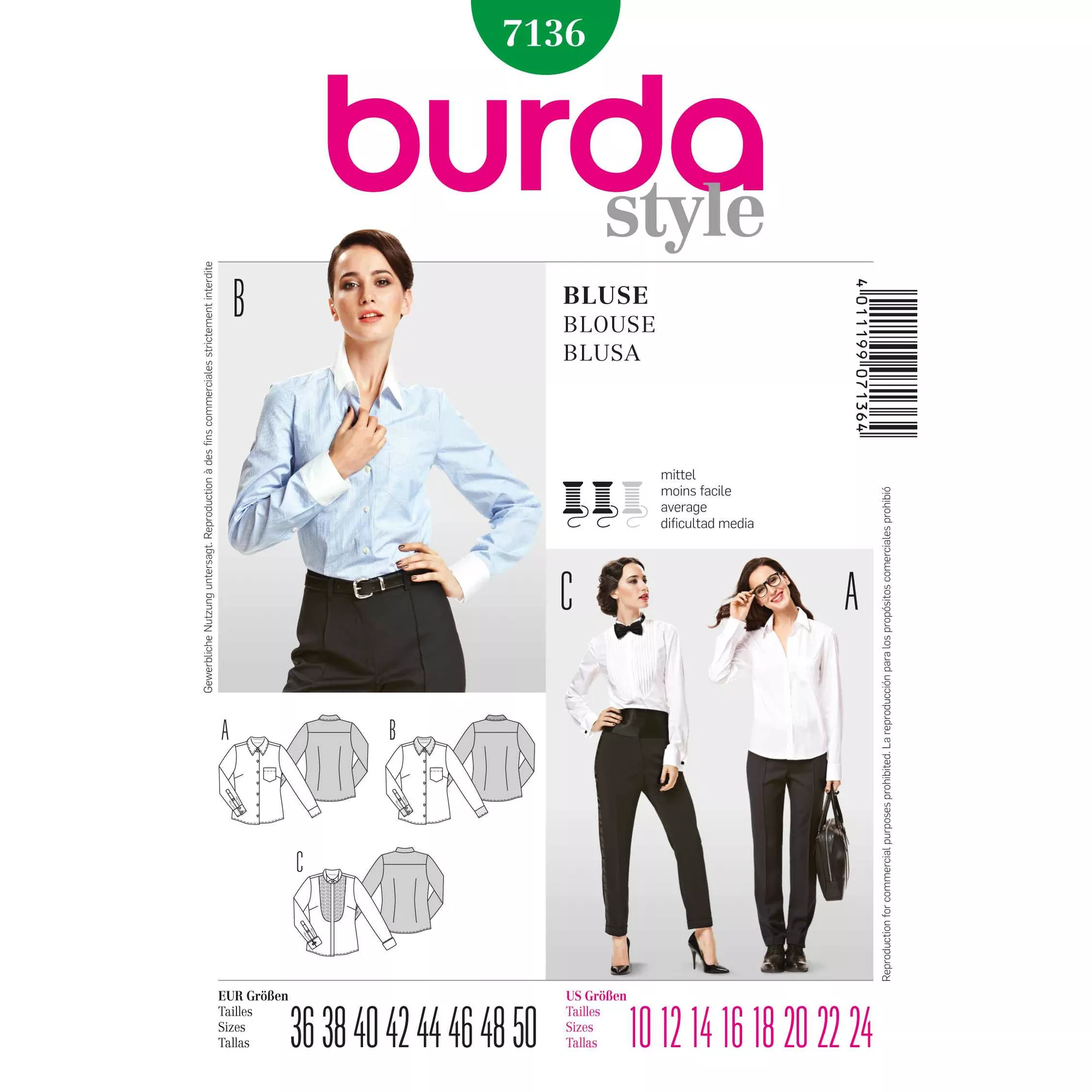 Burda Schnittmuster, Bluse