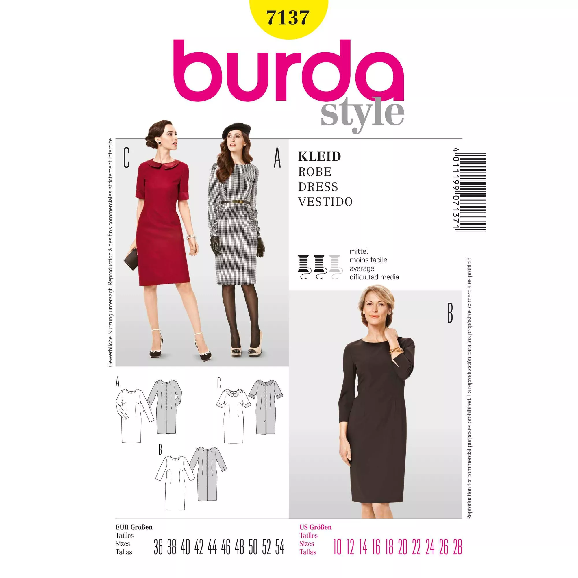 Burda Schnittmuster, Kleid