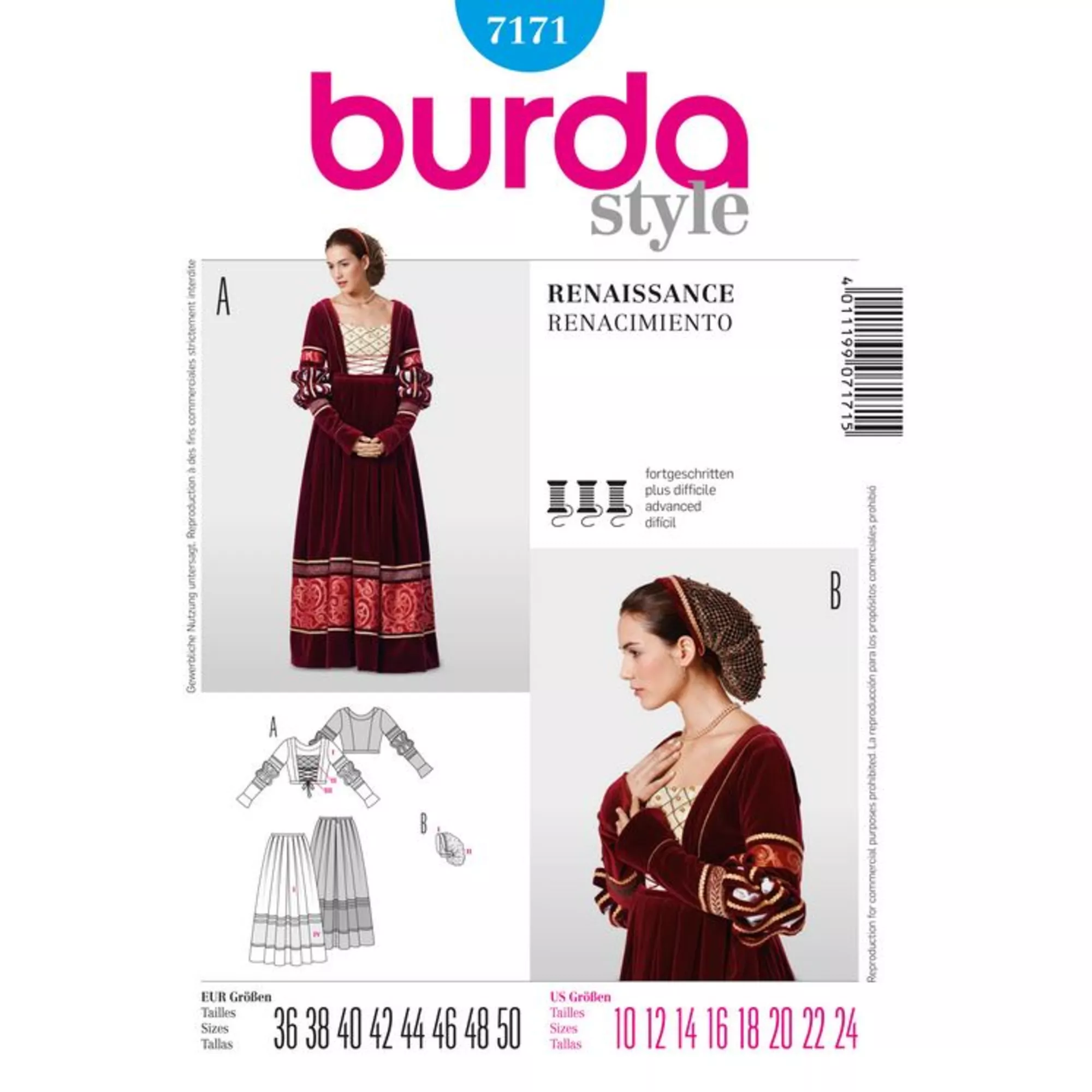 Burda Schnittmuster, Renaissancekleid