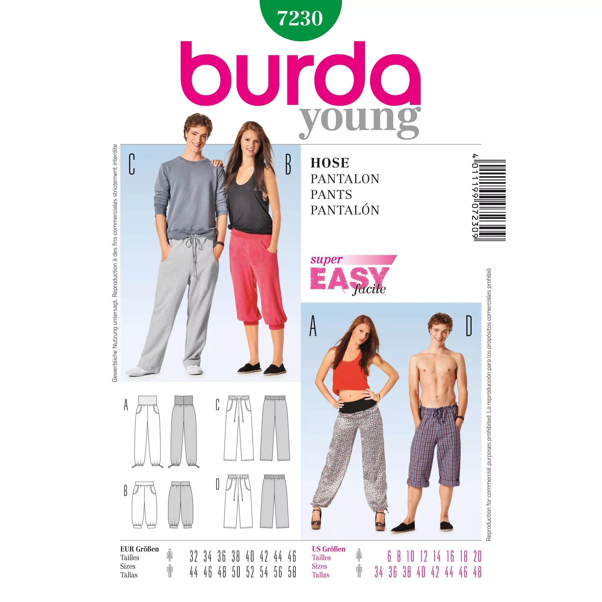 Burda Schnittmuster, Hose
