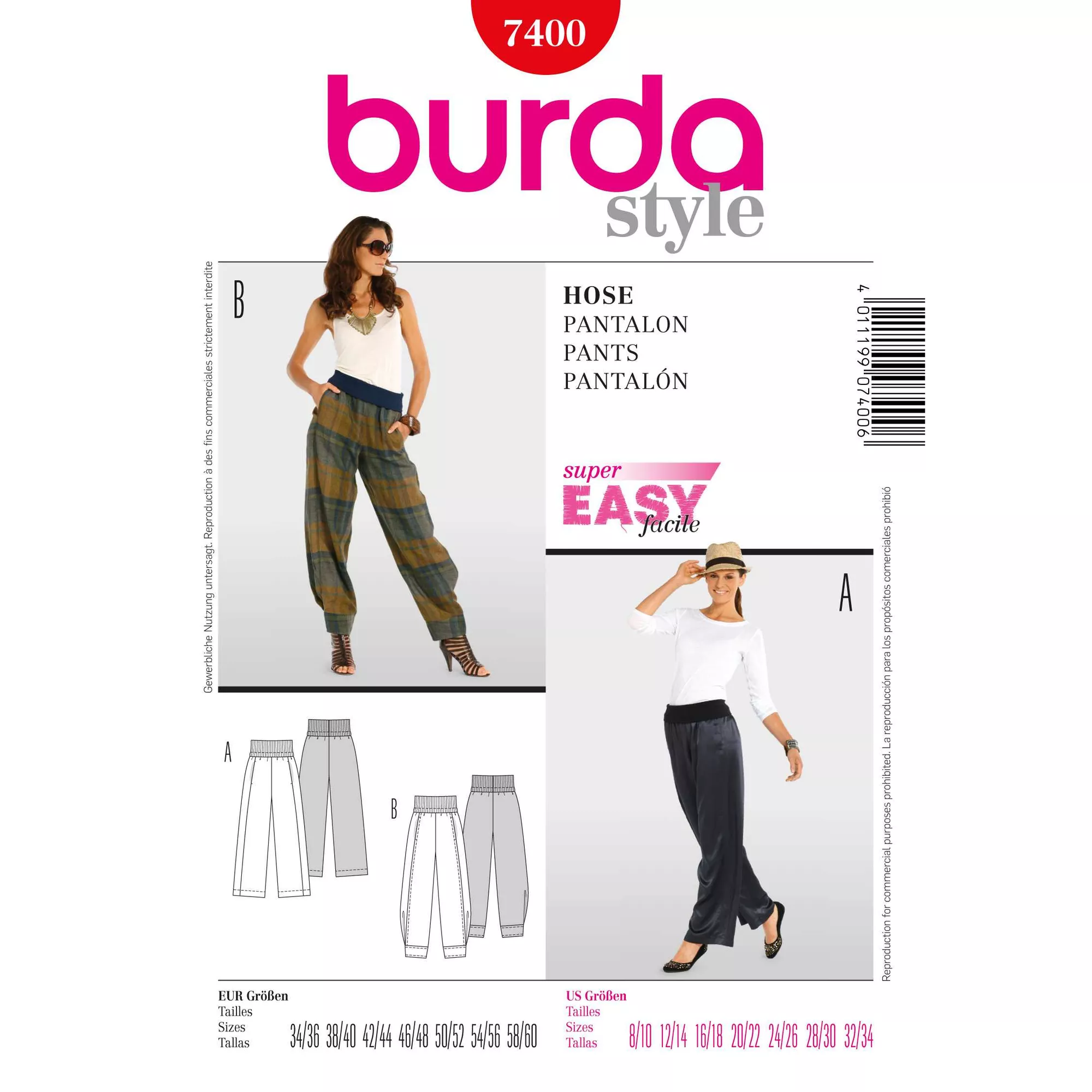 Burda Schnittmuster, Hose