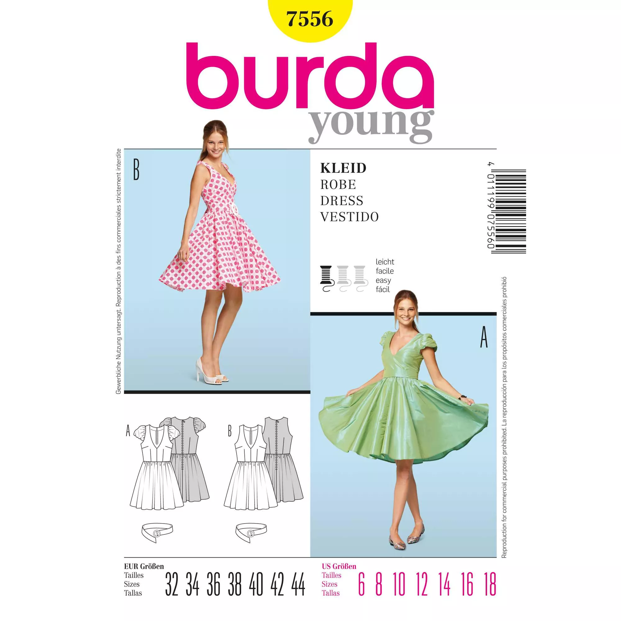 Burda Schnittmuster, Kleid