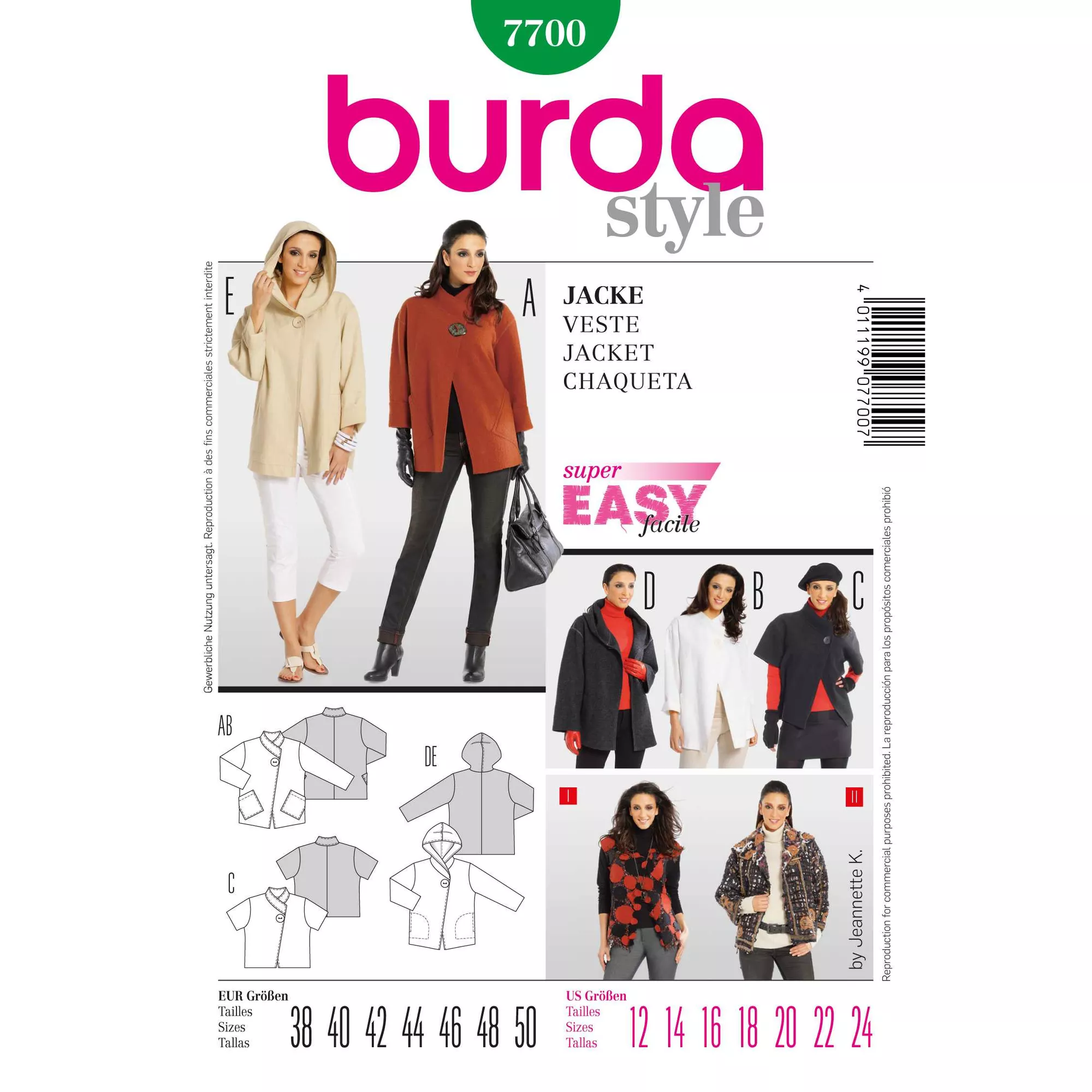 Burda Schnittmuster, Jacke