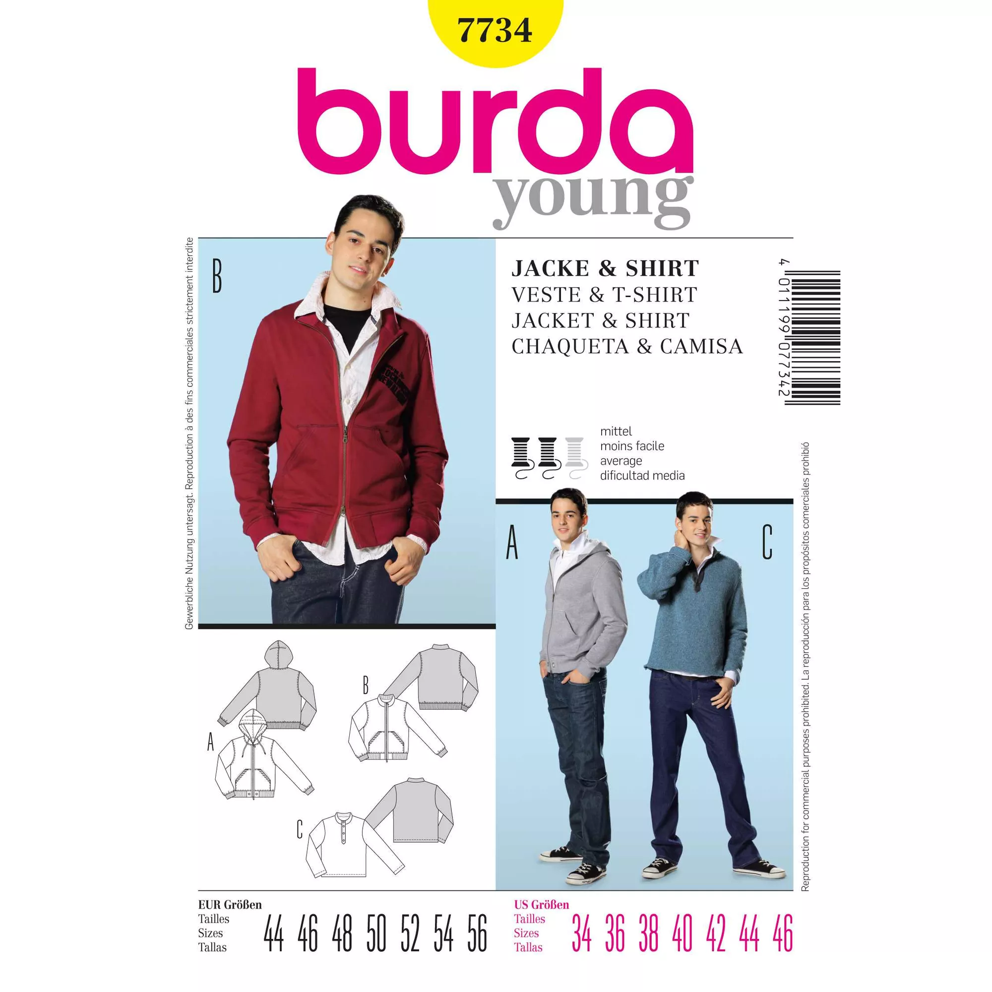 Burda Schnittmuster, Jacke, Shirt